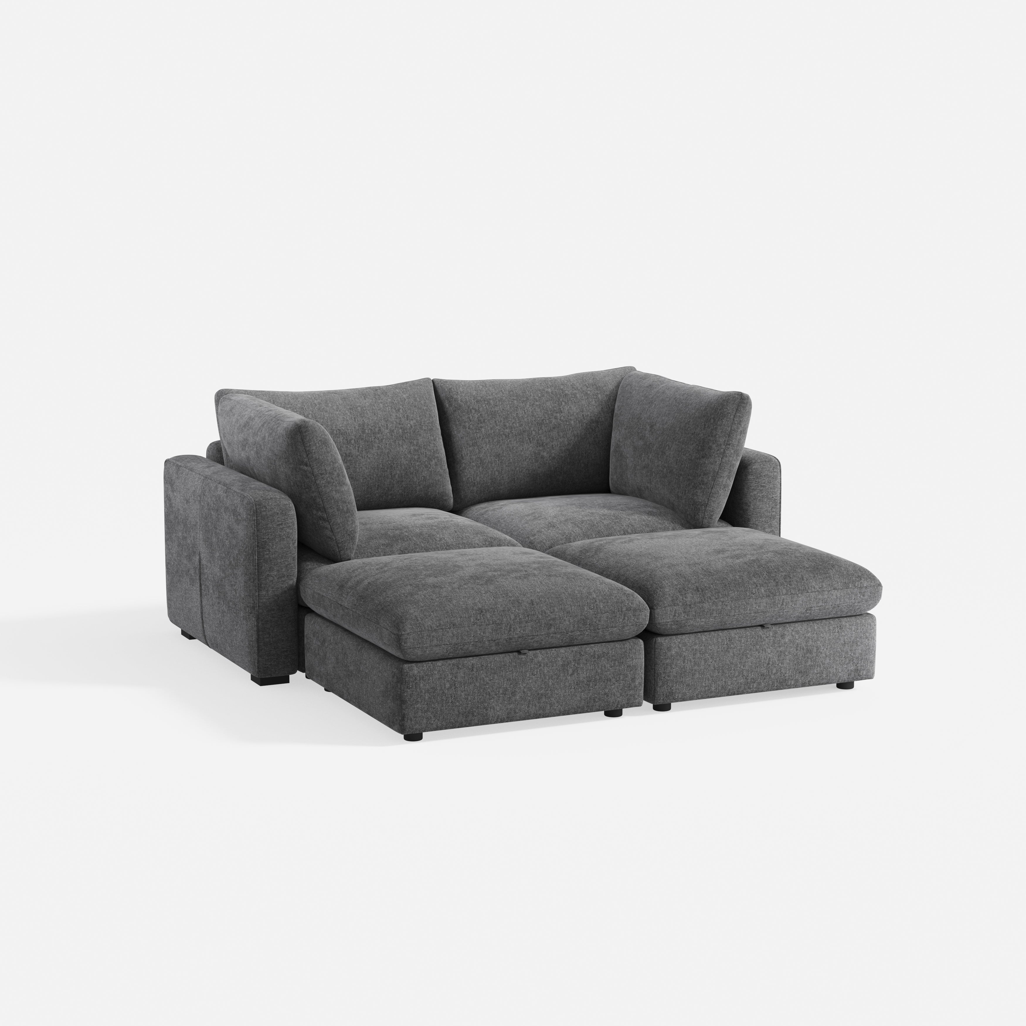 RUBIK V 2 Seats with 2 Ottomans