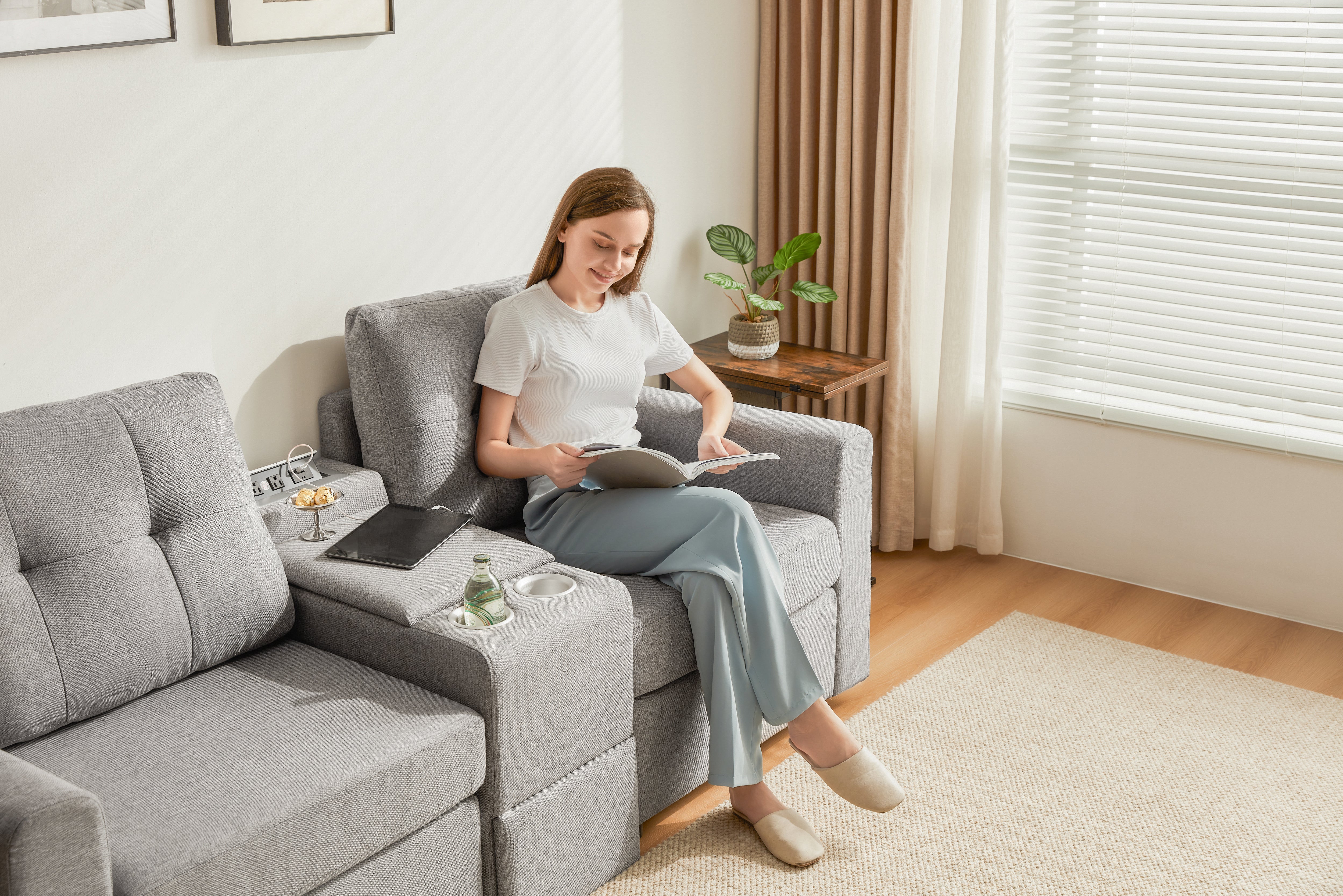 RUBIK III 2 Seats with Console - LINSY HOME