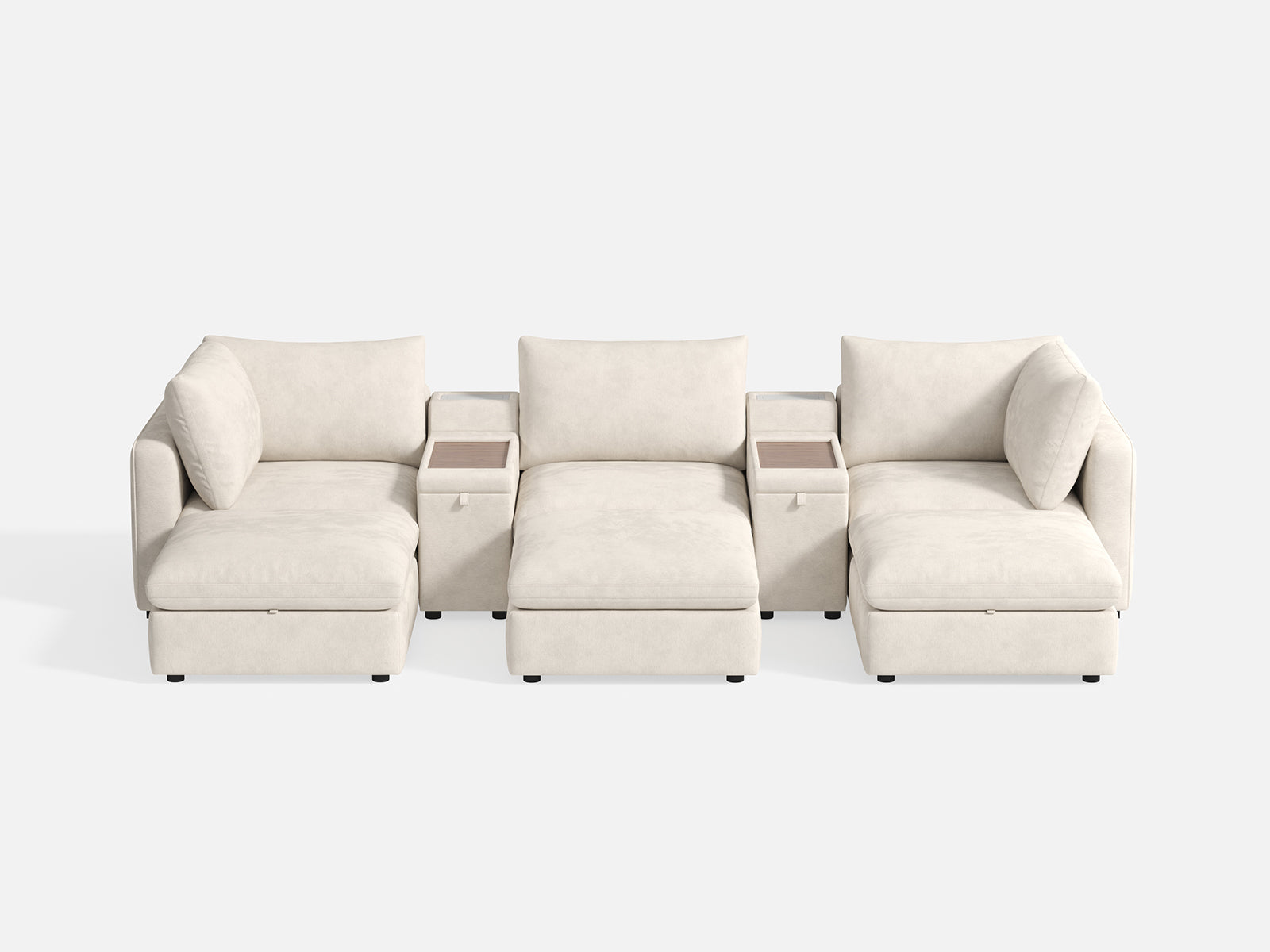 RUBIK V 3 Seats with 3 Ottomans & 2 Consoles