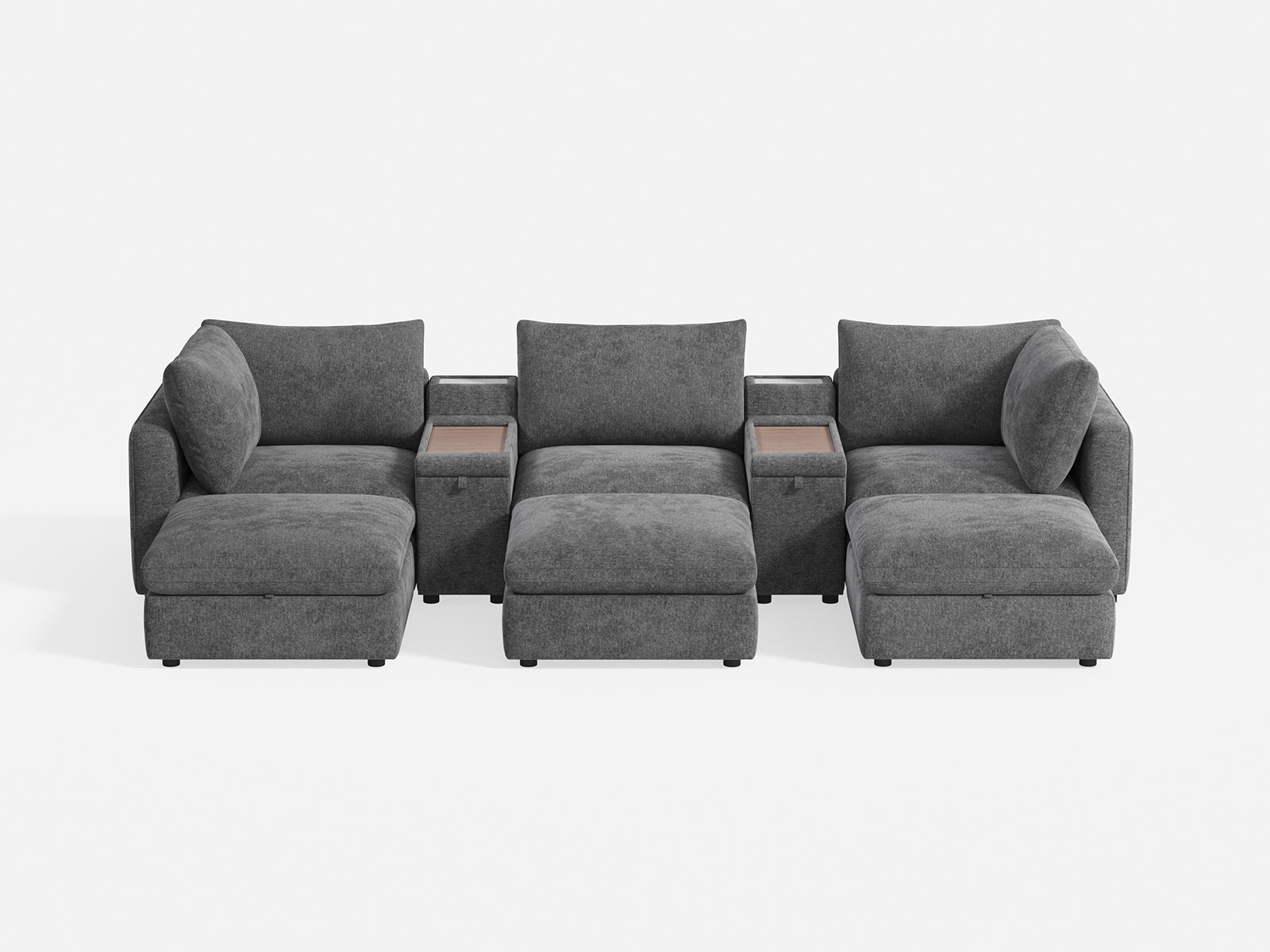 RUBIK V 3 Seats with 3 Ottomans & 2 Consoles