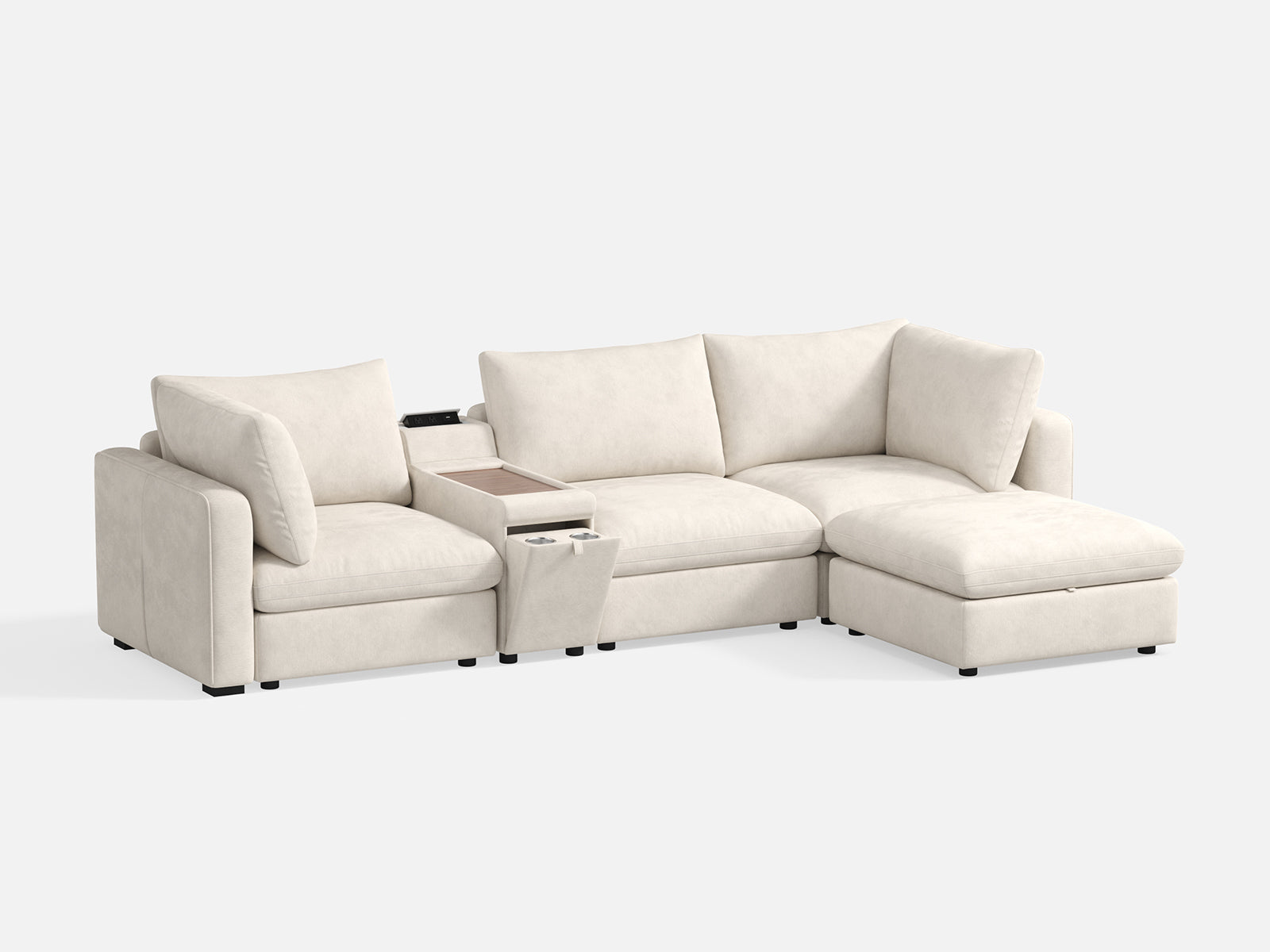 RUBIK V 3 Seats with Ottoman & Console