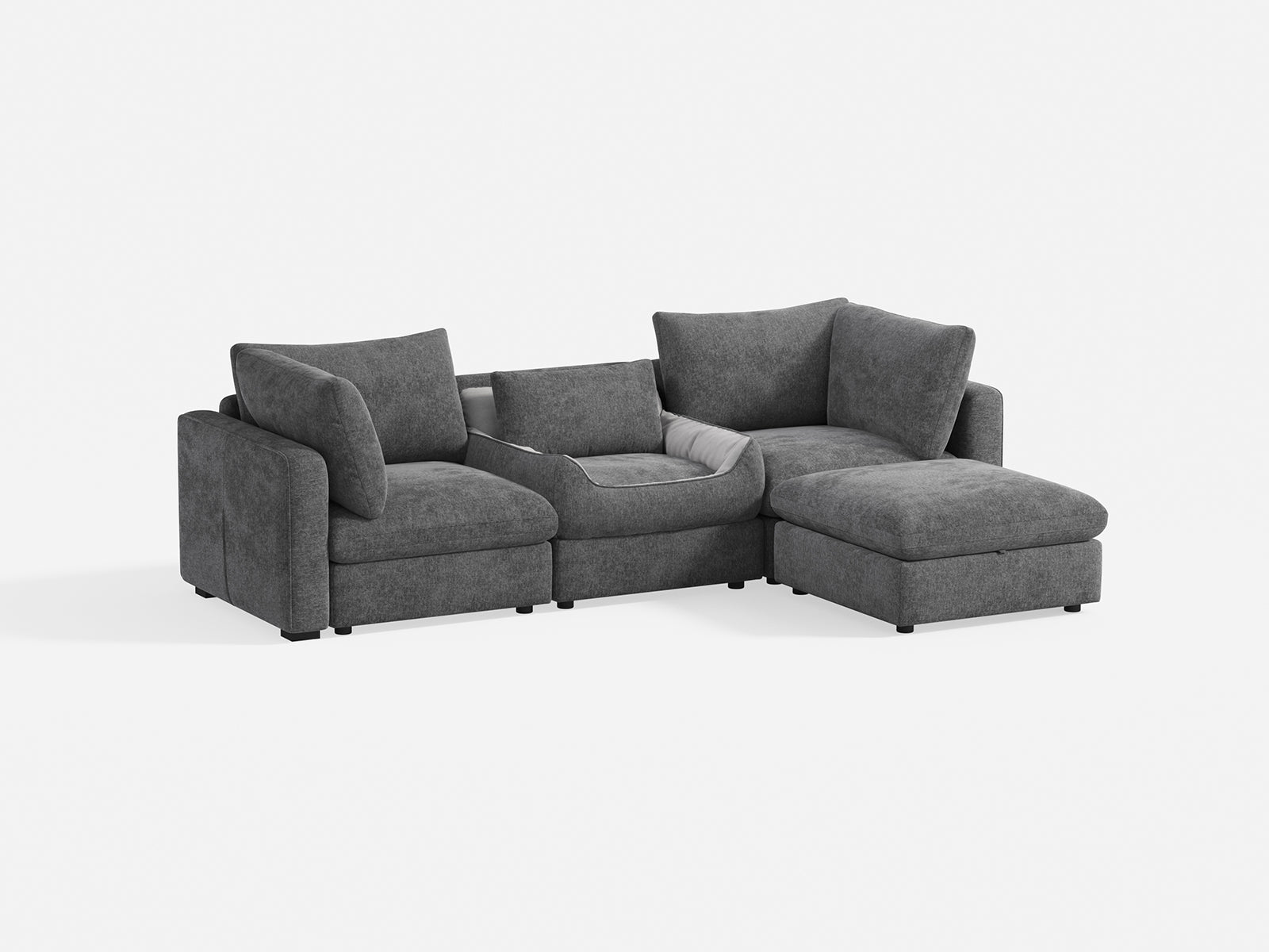 RUBIK V 3 Seats with Ottoman & Pet Bed Module