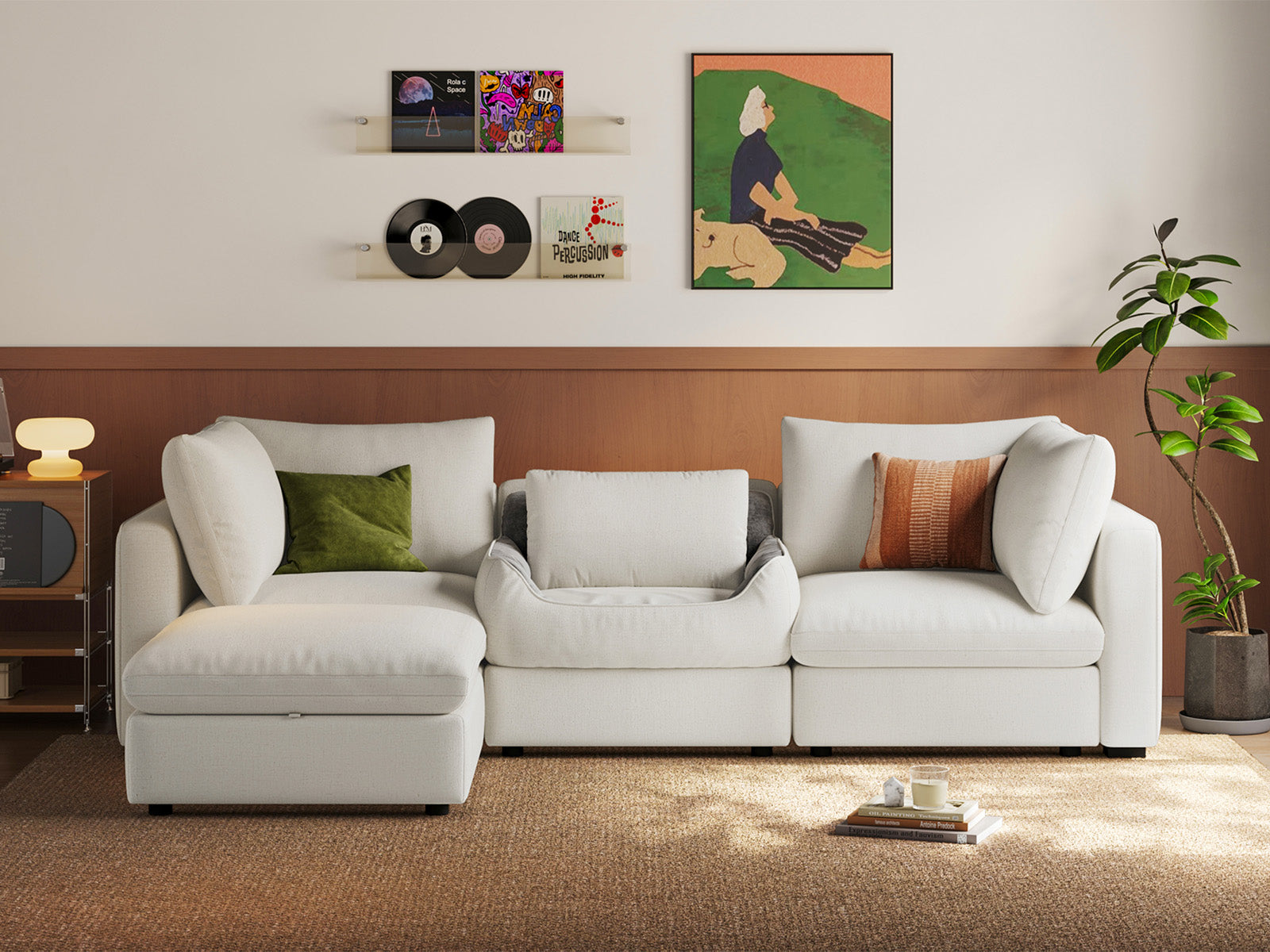 RUBIK V 3 Seats with Ottoman & Pet Bed Module