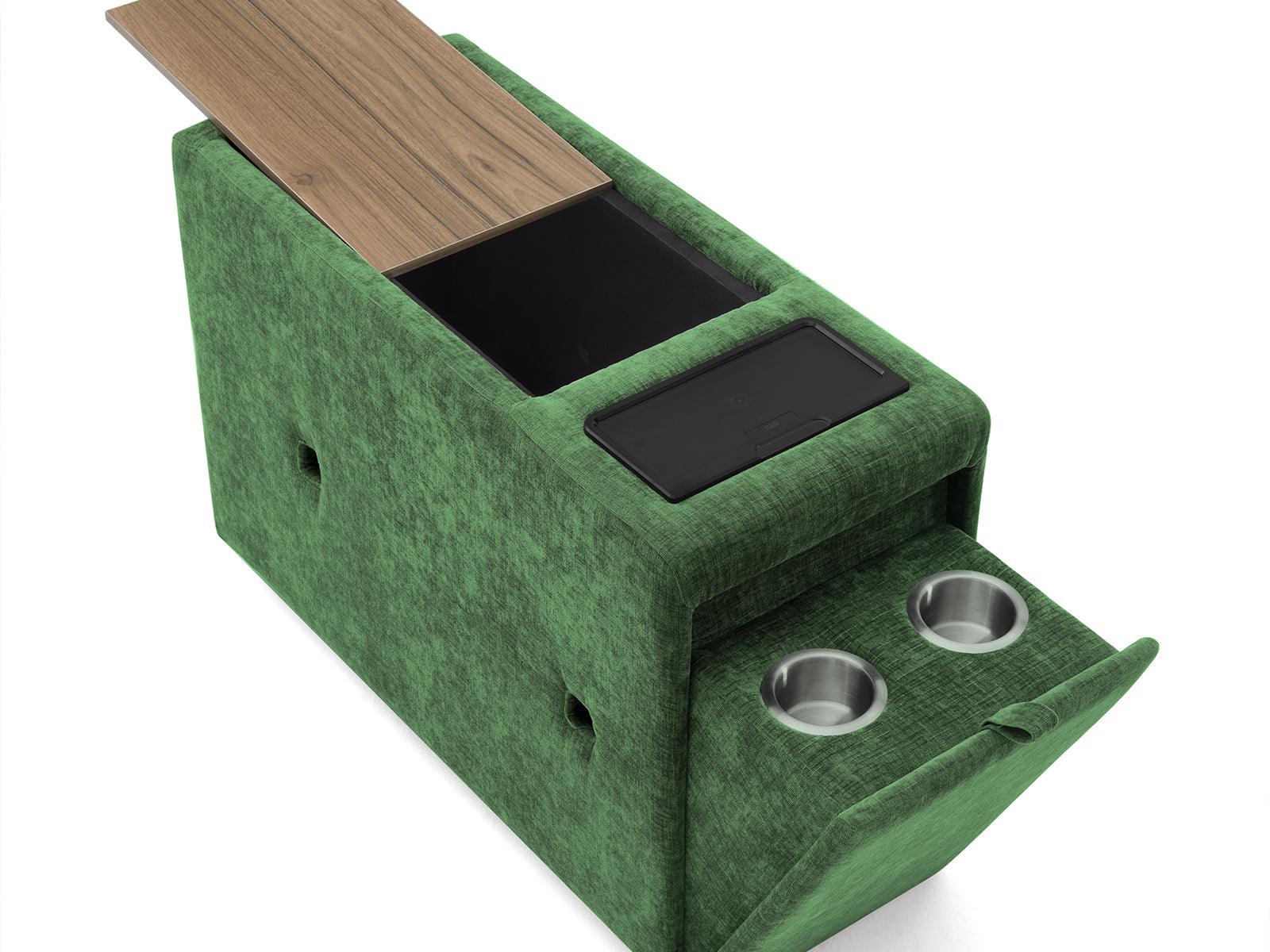 Pop-Seat Sectional Sofa with 2 Seats, 2 Chaise Lounges & Console