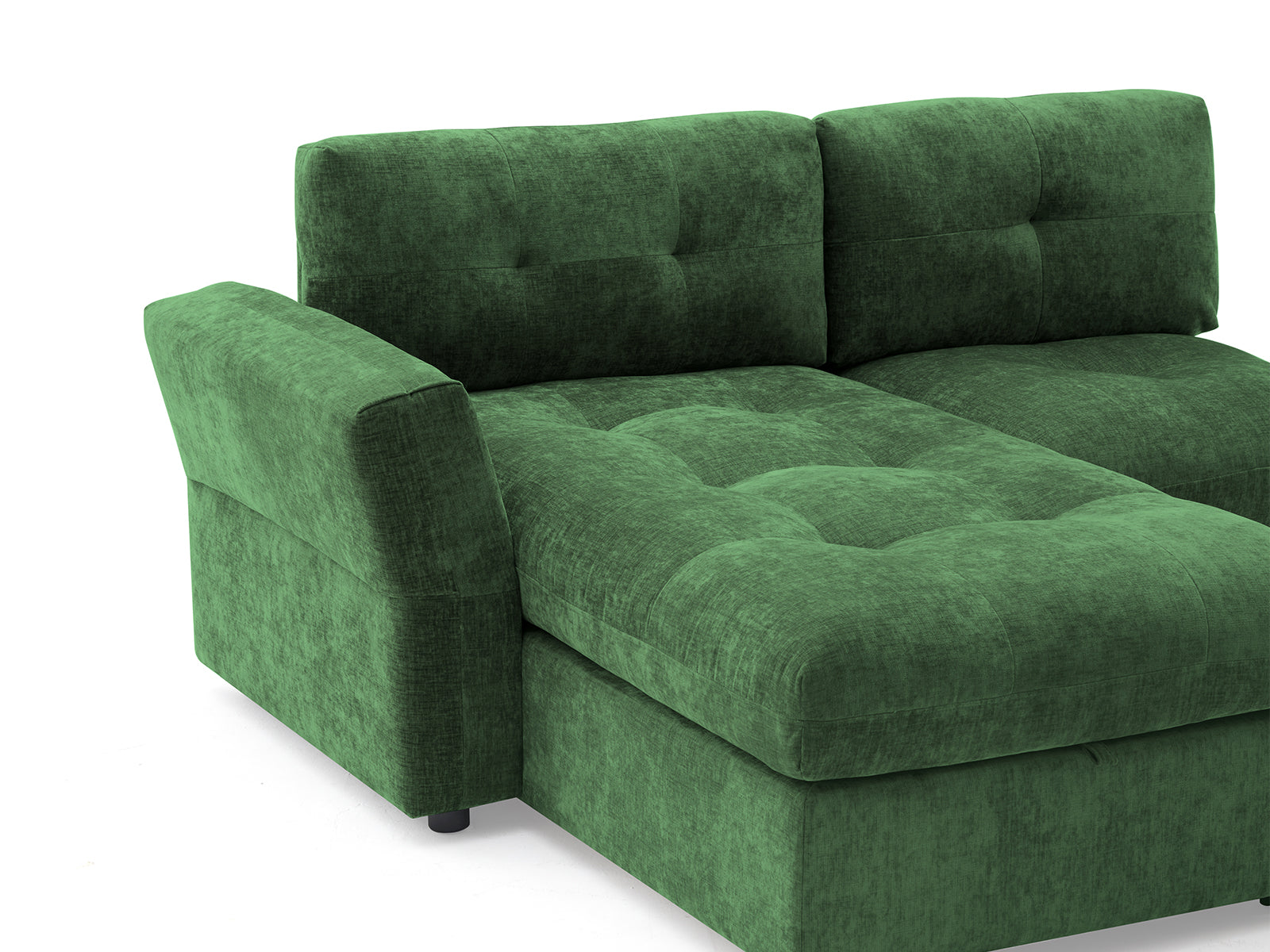 Pop-Seat Sectional Sofa with 2 Seats, 2 Chaise Lounges & Console