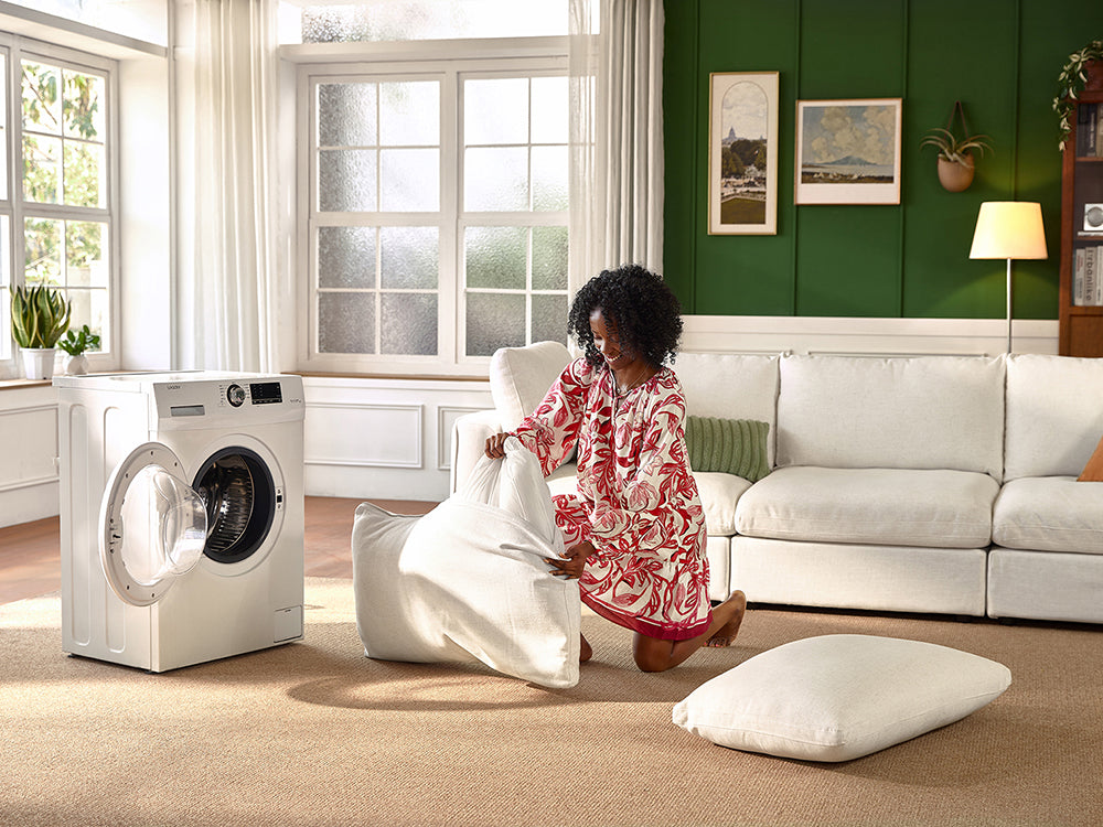 RUBIK V Linen 4 Seats with 2 Ottomans & Console