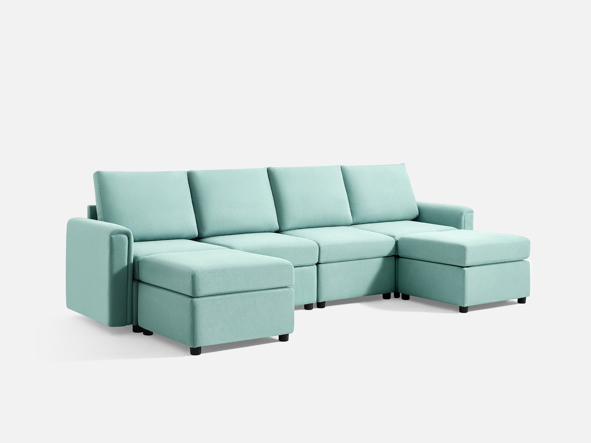 RUBIK I 4 Seats with 2 Ottomans - LINSY HOME