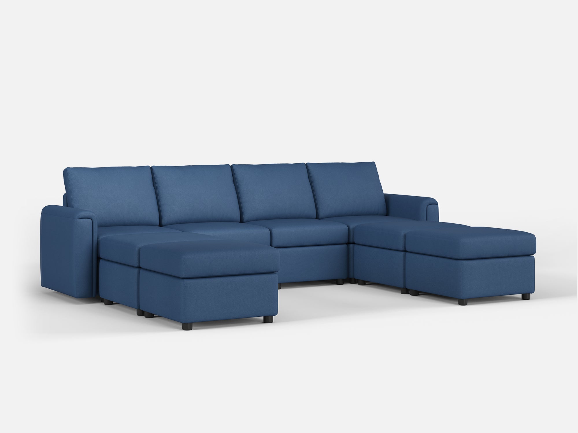 RUBIK I 4 Seats with 4 Ottomans - LINSY HOME