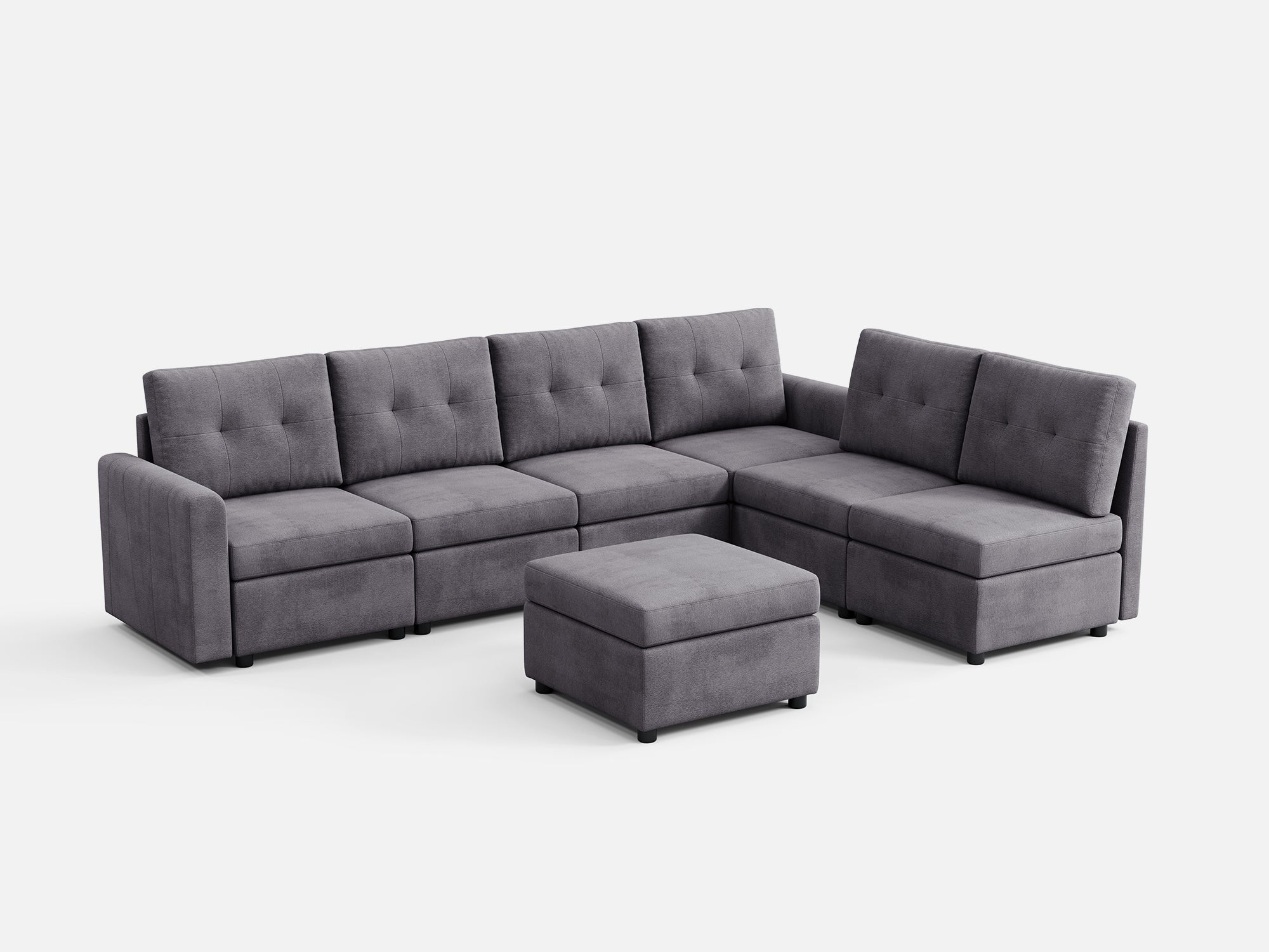 RUBIK III 6 Seats with Ottoman and An Additional Set of Covers - LINSY HOME