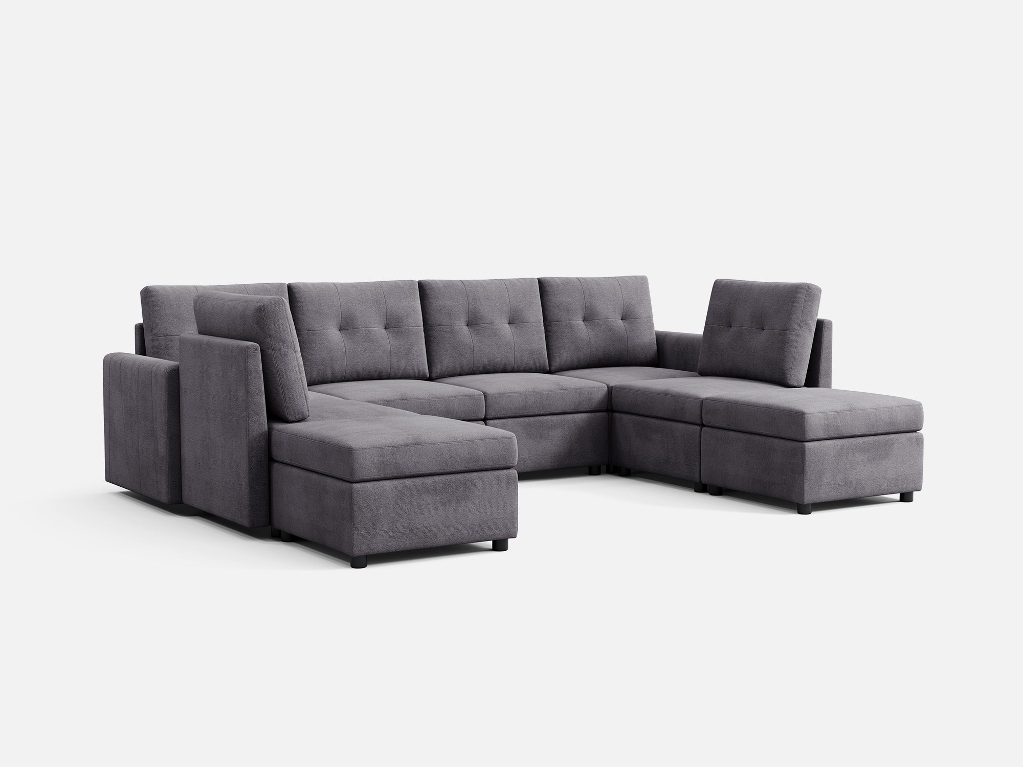 RUBIK III 6 Seats with 2 Ottomans and An Additional Set of Covers - LINSY HOME