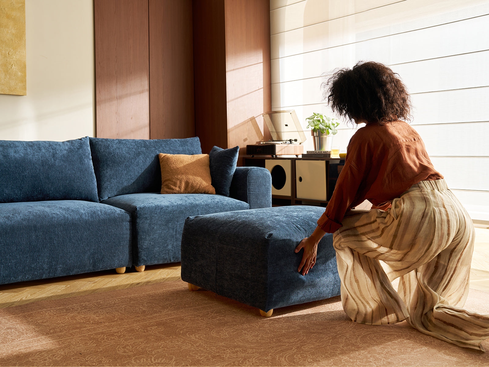 RUBIK L 3 Seats with Ottoman