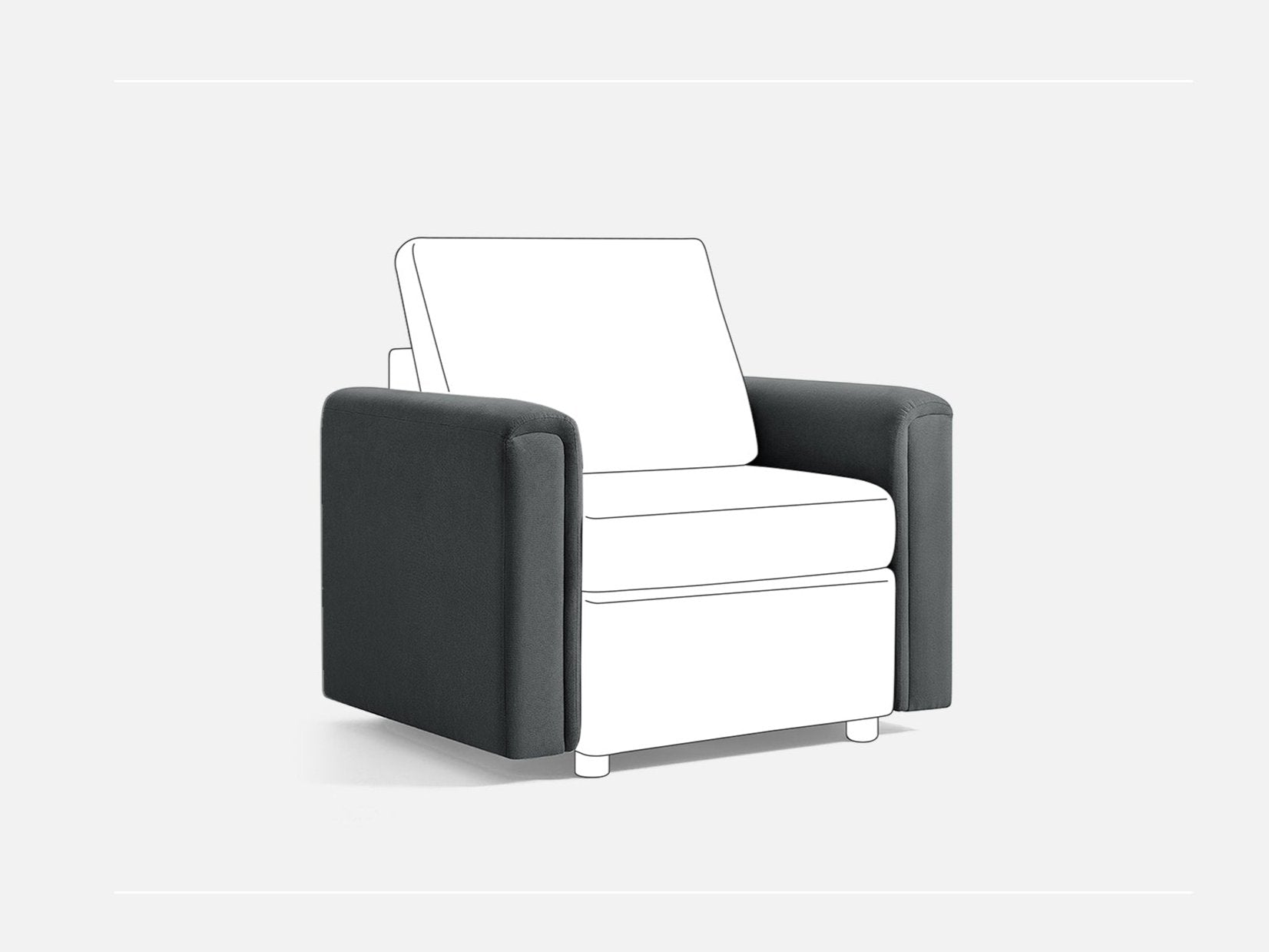 RUBIK I Backrest & Headrest & Seat & Ottoman & Armrest & Back Cushion