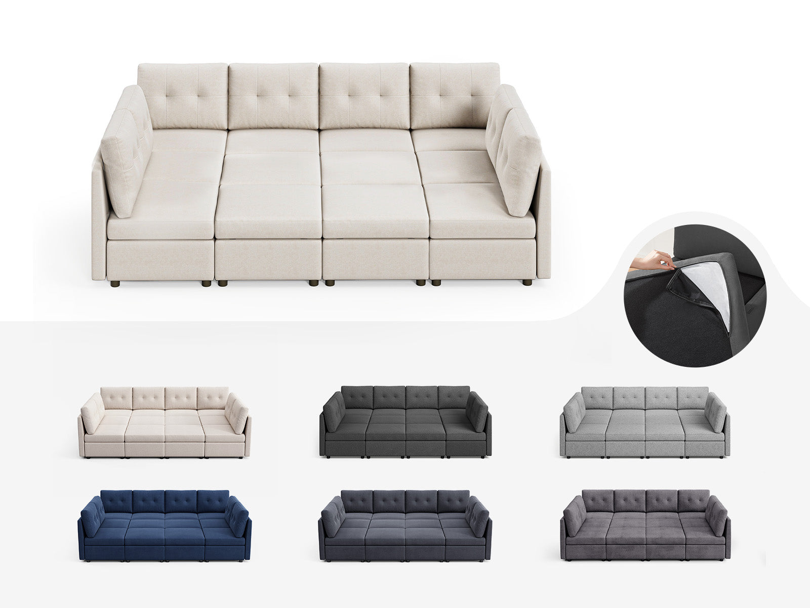 Replacement Covers Set for RUBIK III 8 Seats with 4 Ottomans