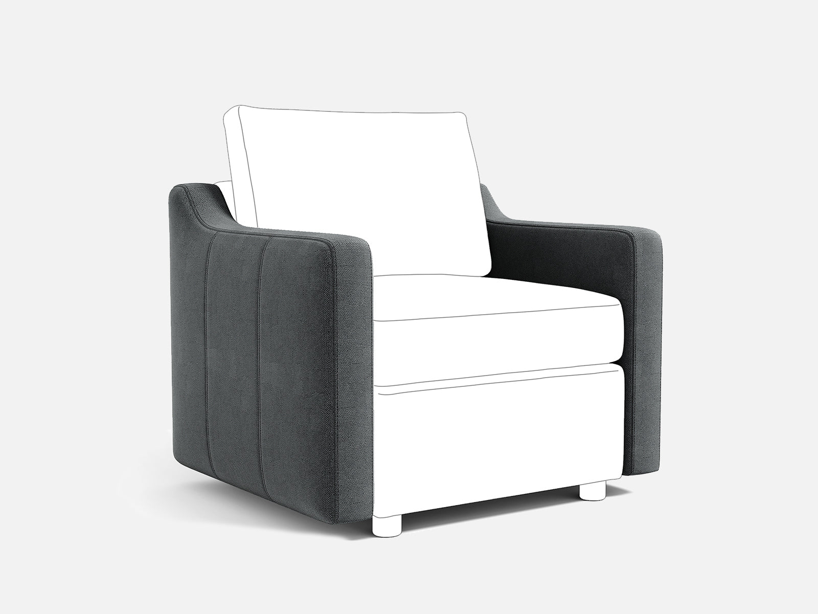 RUBIK I Backrest & Headrest & Seat & Ottoman & Armrest & Back Cushion
