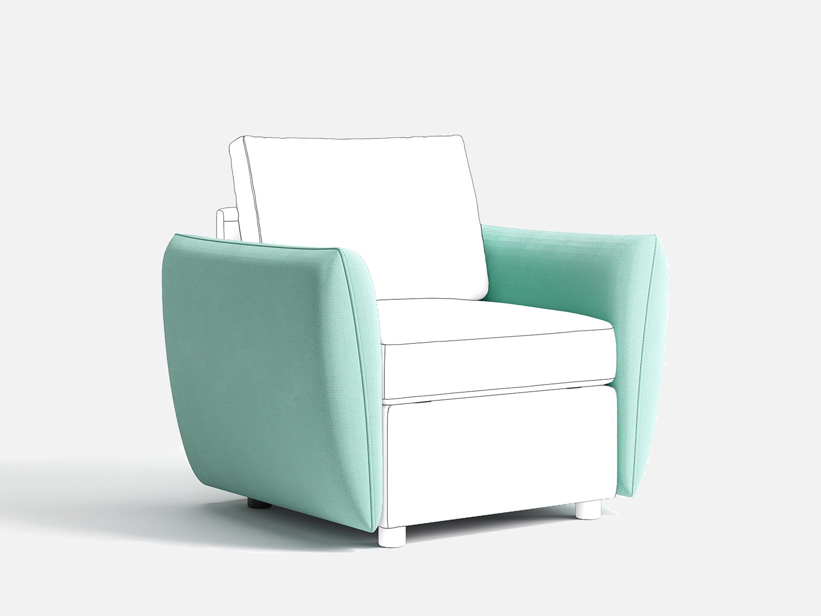 RUBIK I Backrest & Headrest & Seat & Ottoman & Armrest & Back Cushion