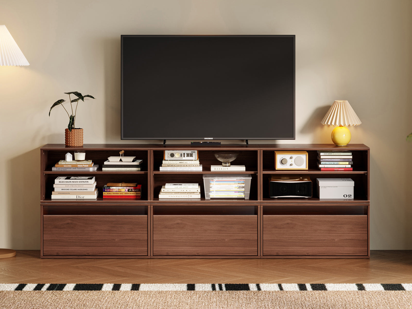 CABIK I 2 Open & 2 Single-Drawer Cabinet