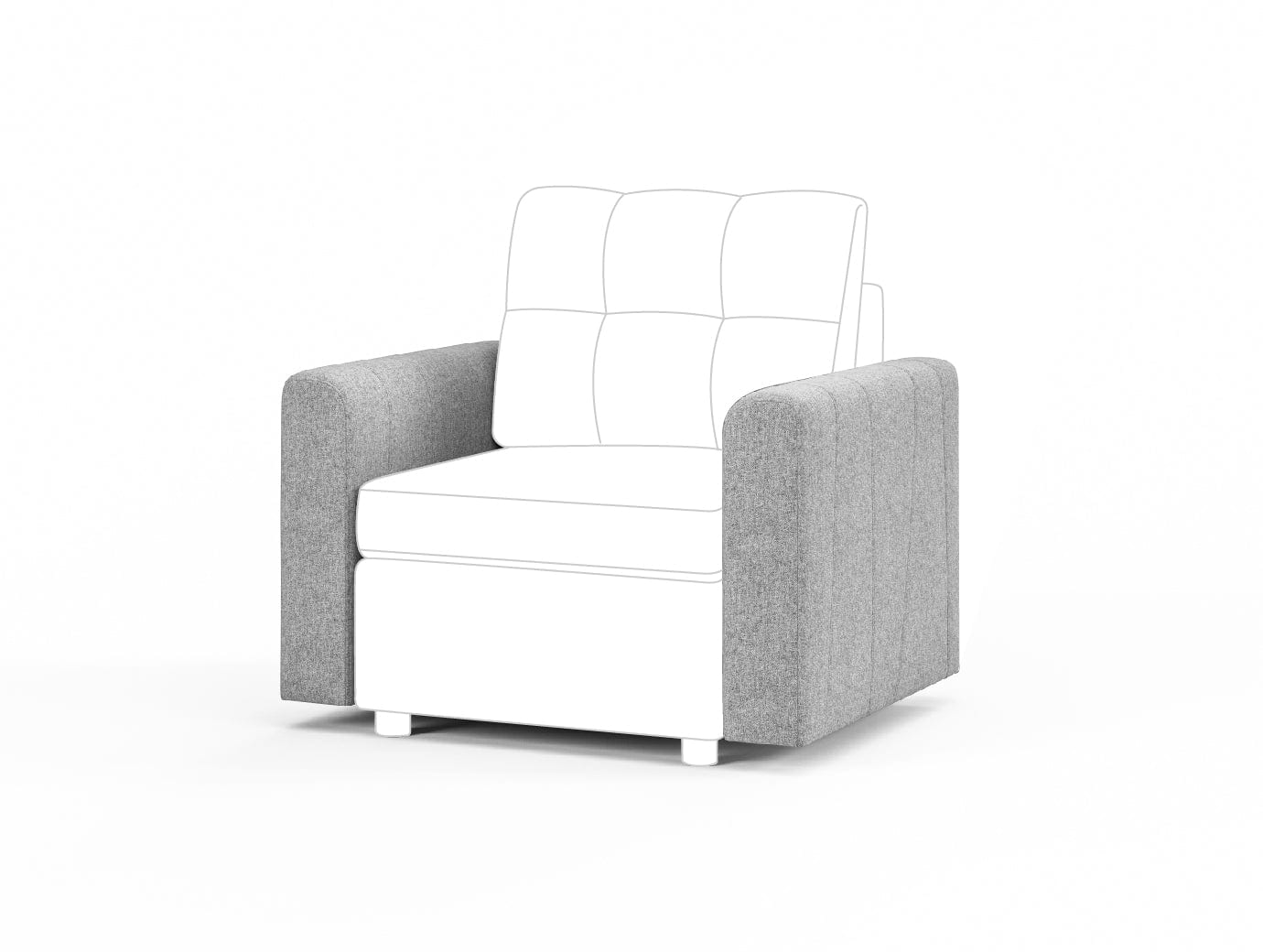 RUBIK III Armrest & Seat & Ottoman & Corner & Seat Cushion & Backrest & Back Cushion - LINSY HOME