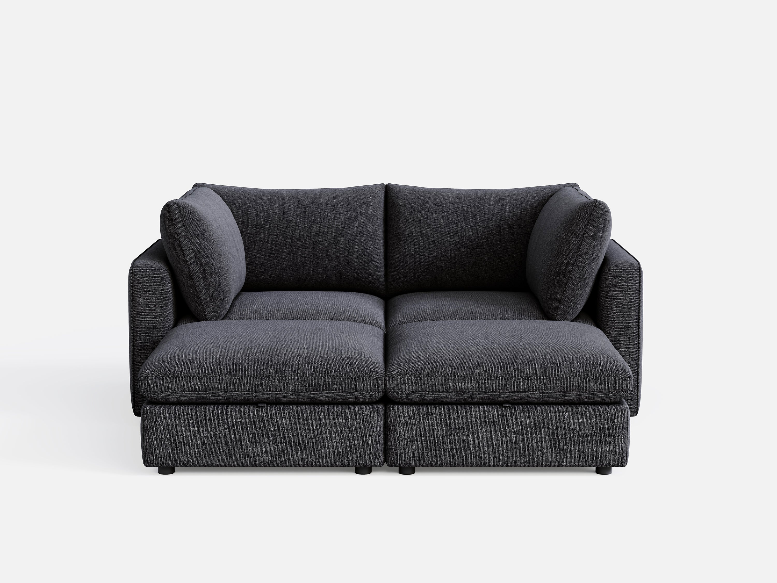 RUBIK V 2 Seats with 2 Ottomans - LINSY HOME