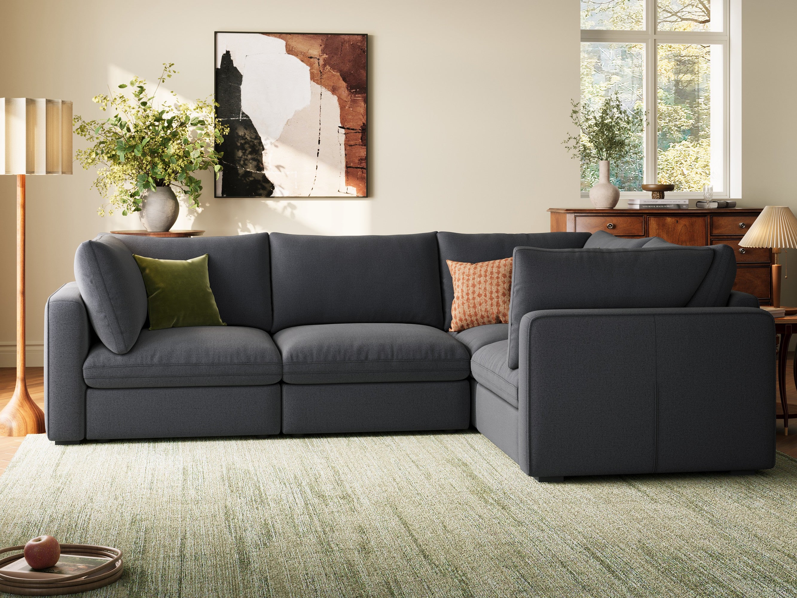 RUBIK V 3 Seats with Corner - LINSY HOME