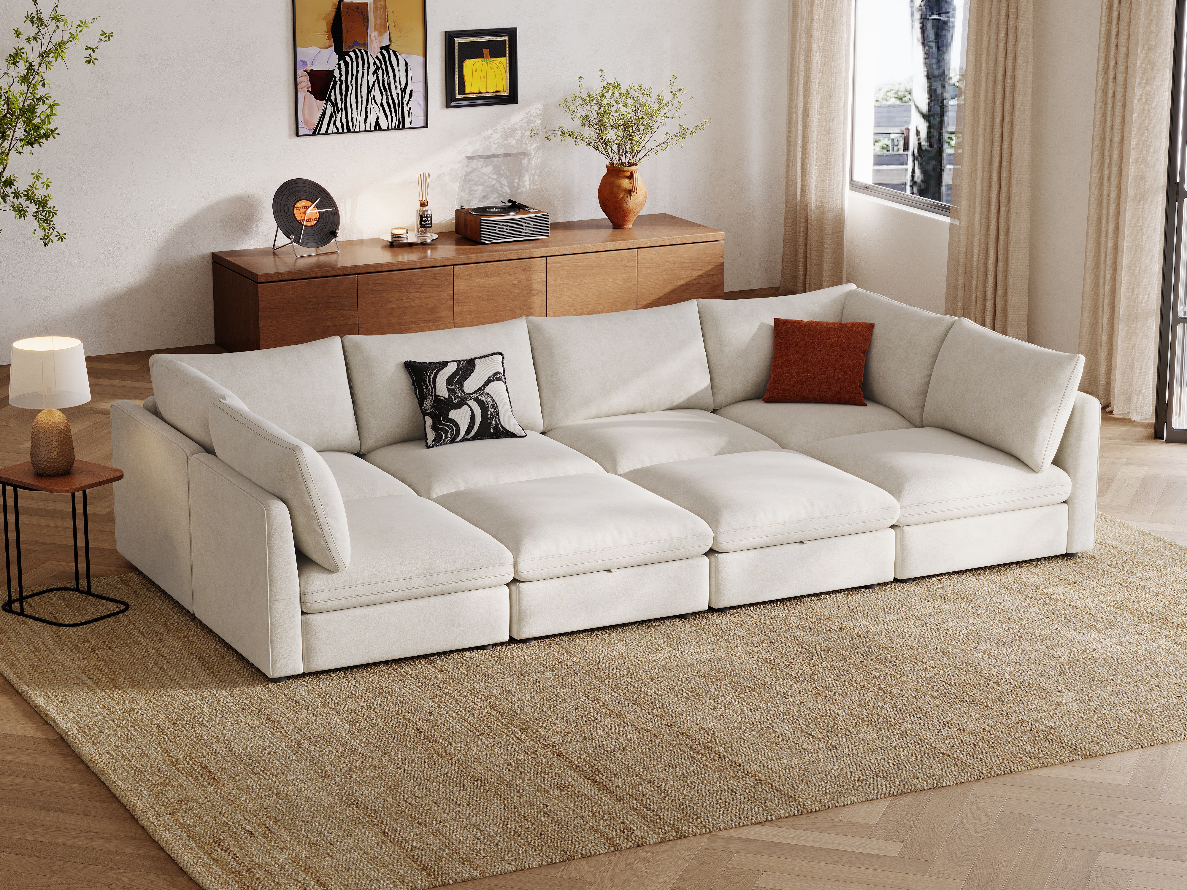 RUBIK V 4 Seats with 2 Corners & 2 Ottomans