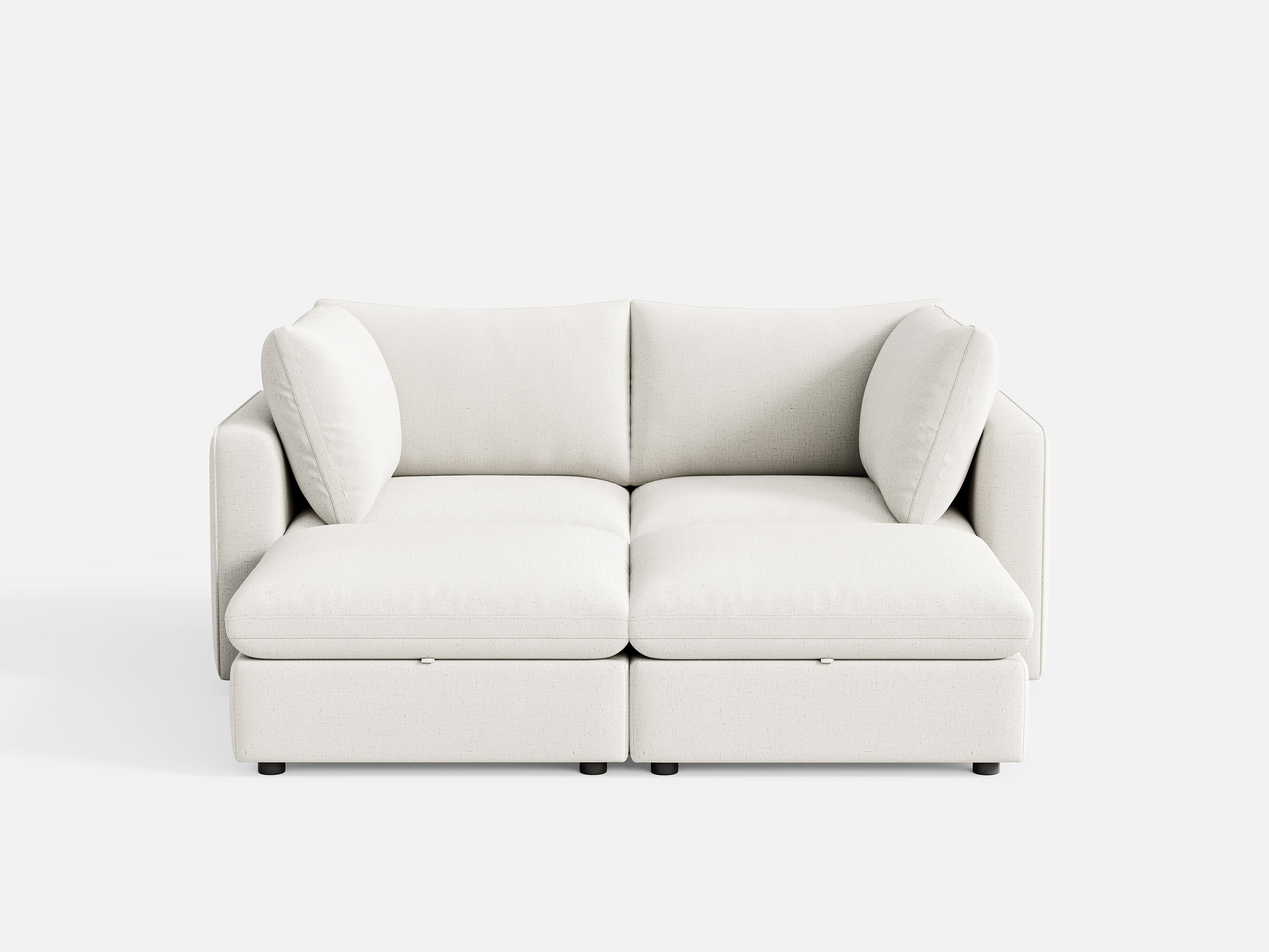 RUBIK V 2 Seats with 2 Ottomans - LINSY HOME