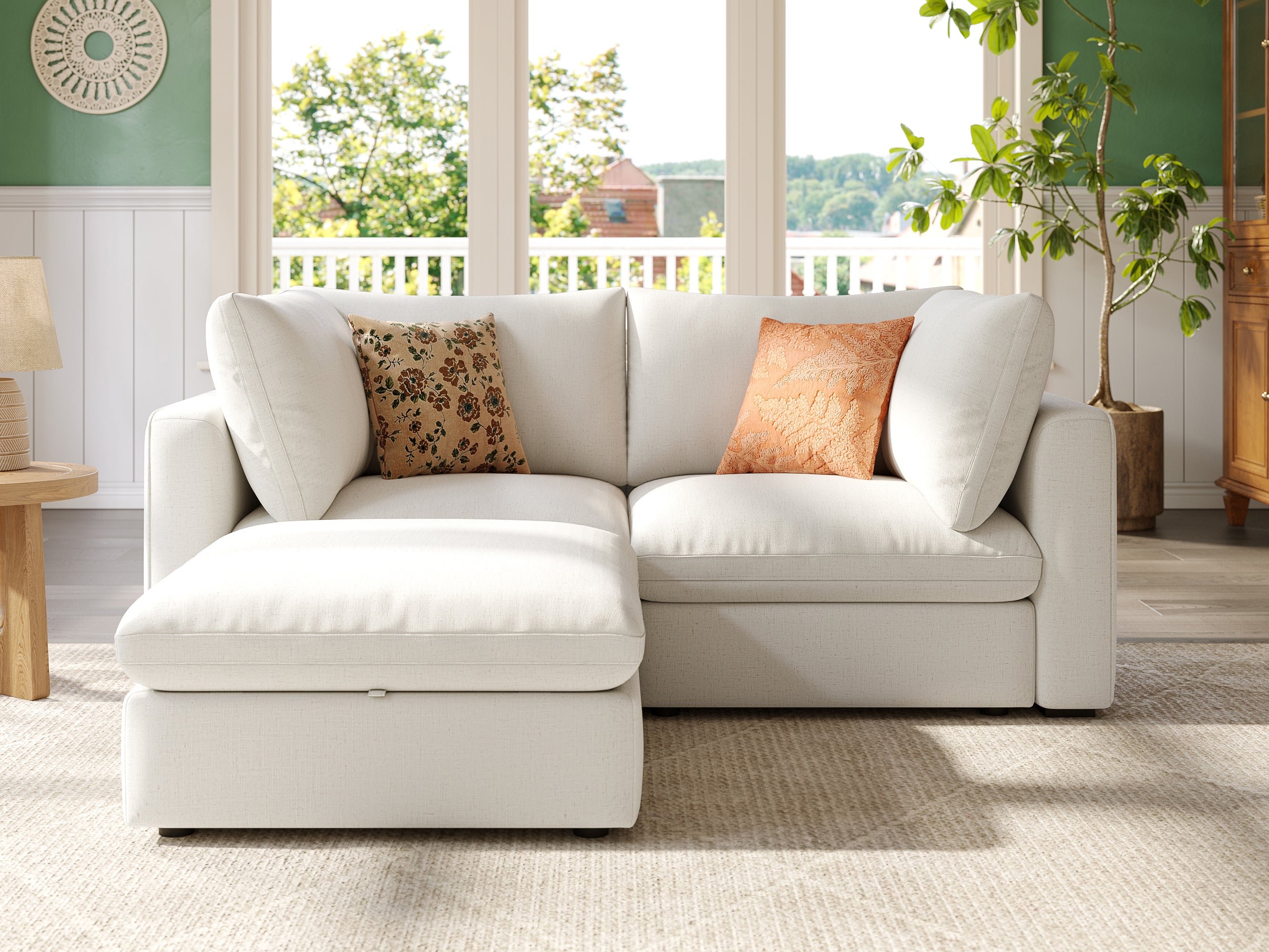 RUBIK V 2 Seats with Ottoman - LINSY HOME