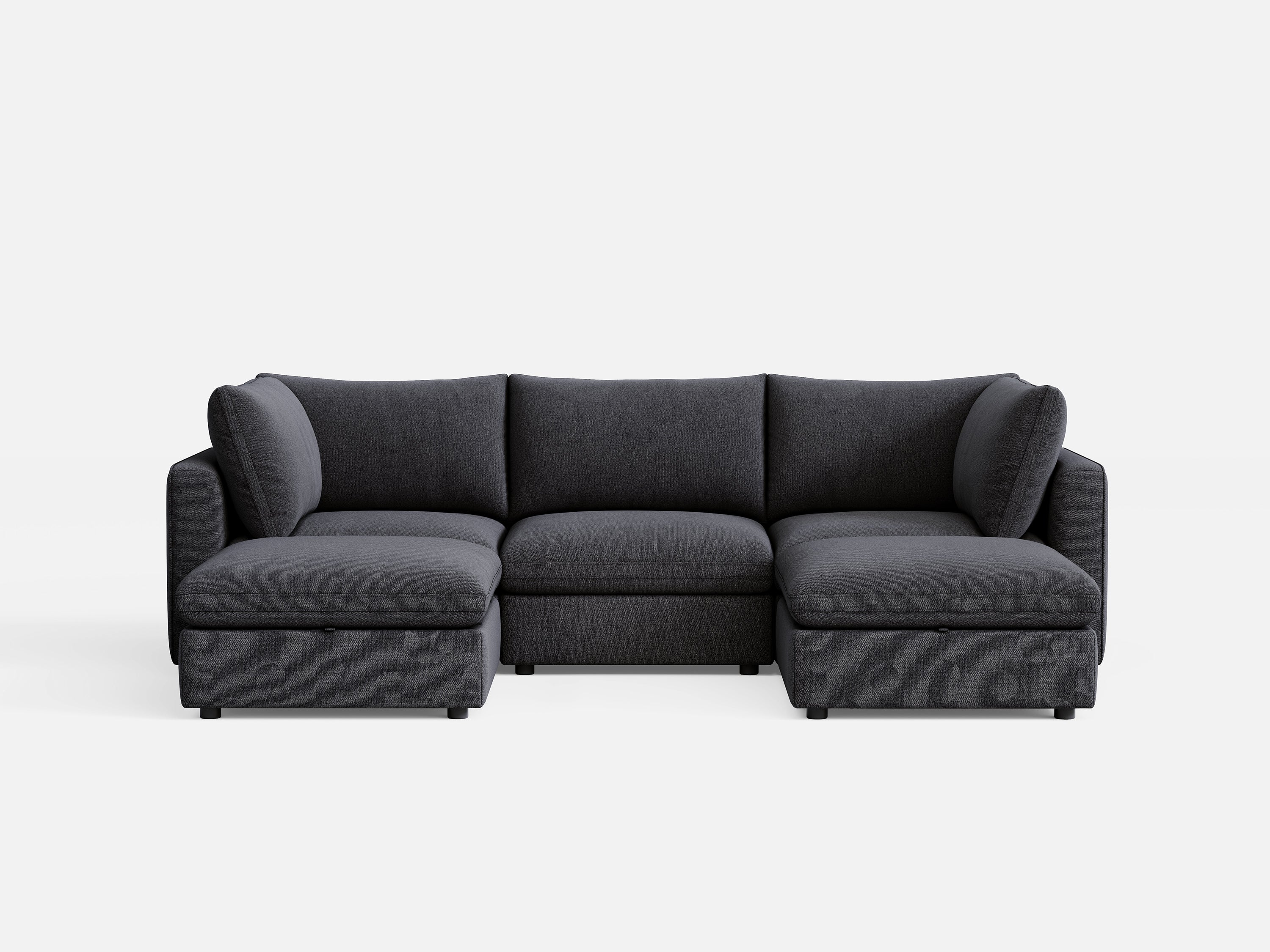 RUBIK V 3 Seats with 2 Ottomans - LINSY HOME