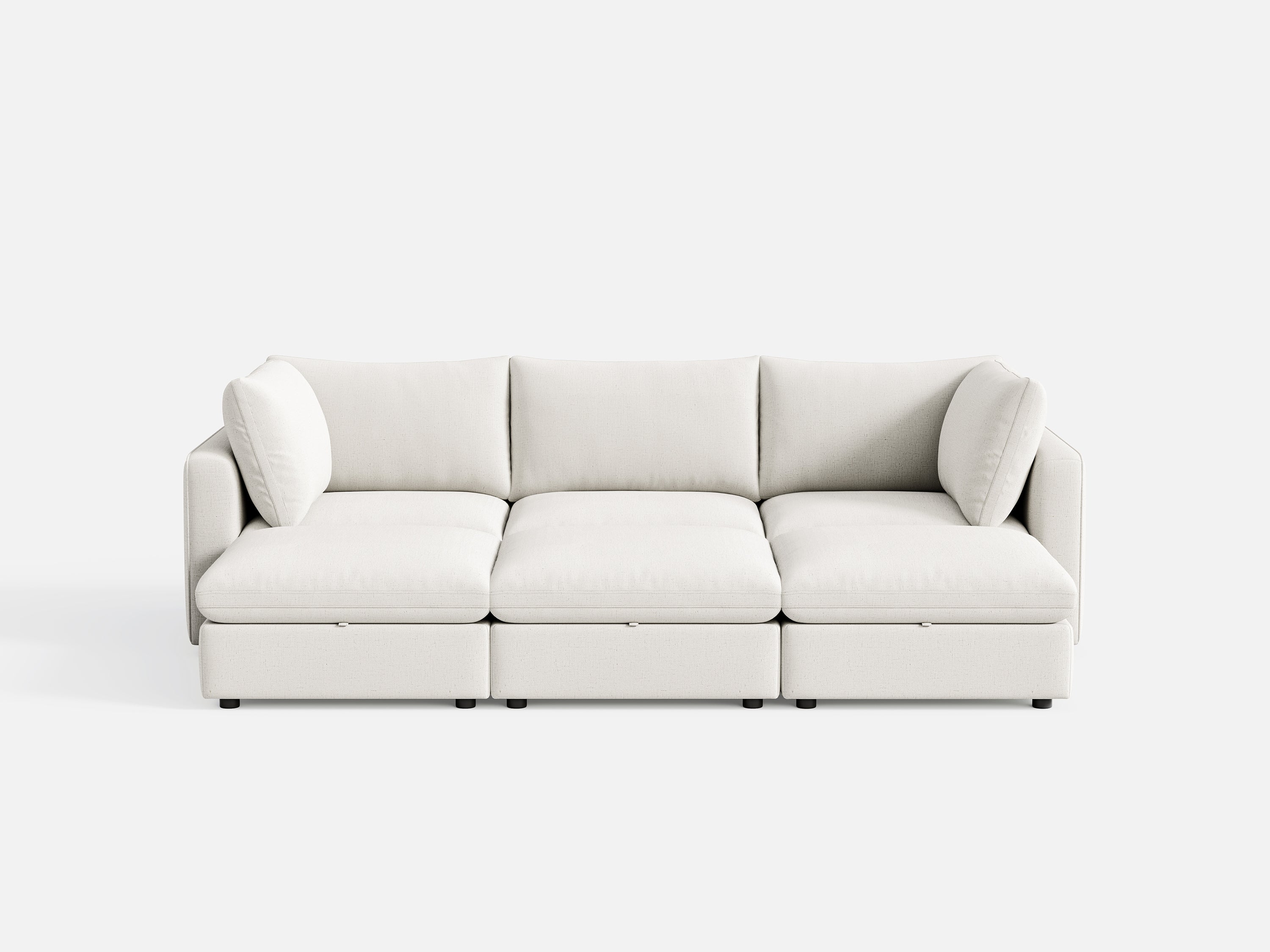RUBIK V 3 Seats with 3 Ottomans - LINSY HOME