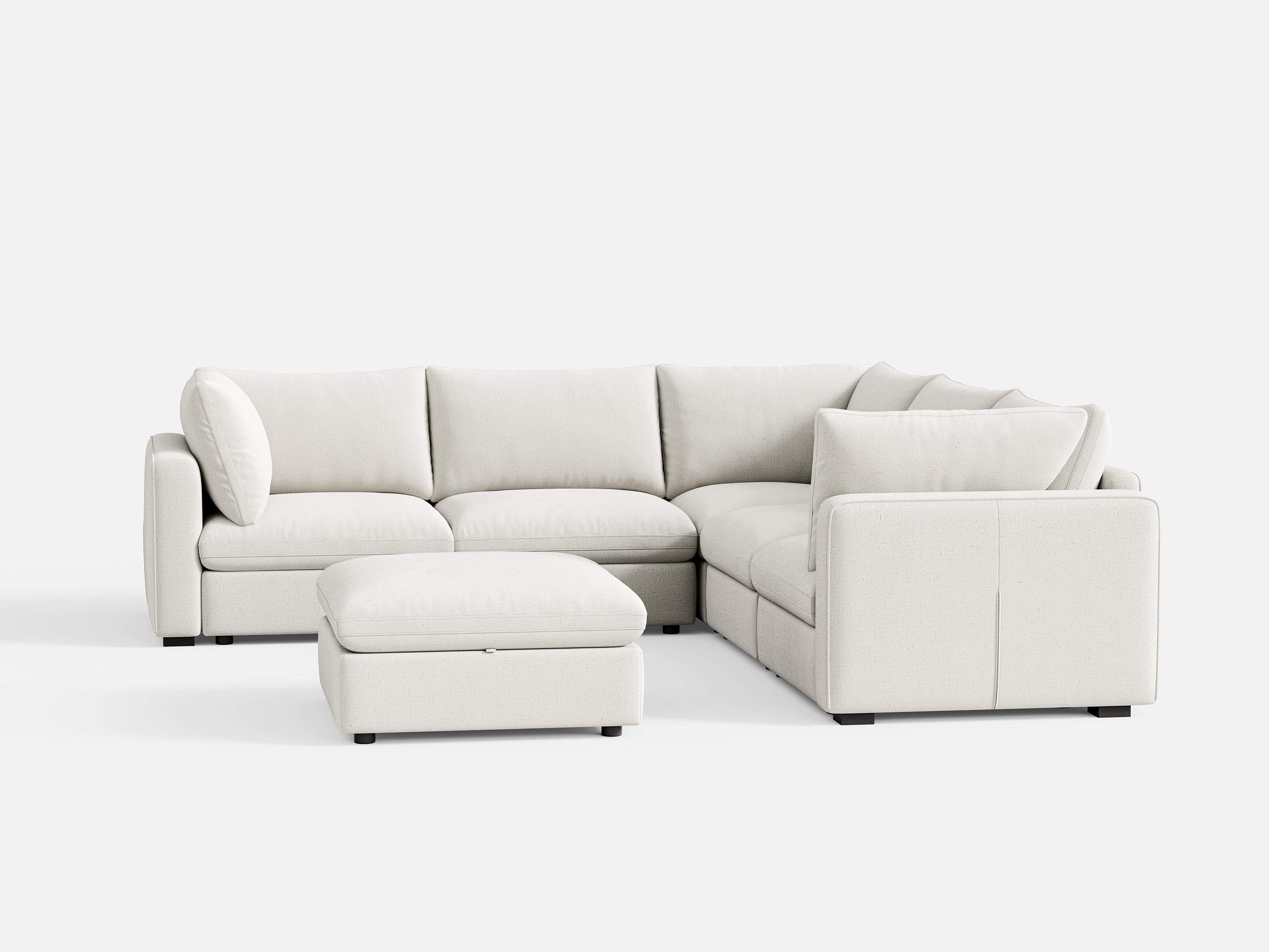 RUBIK V 4 Seats with Corner & Ottoman - LINSY HOME