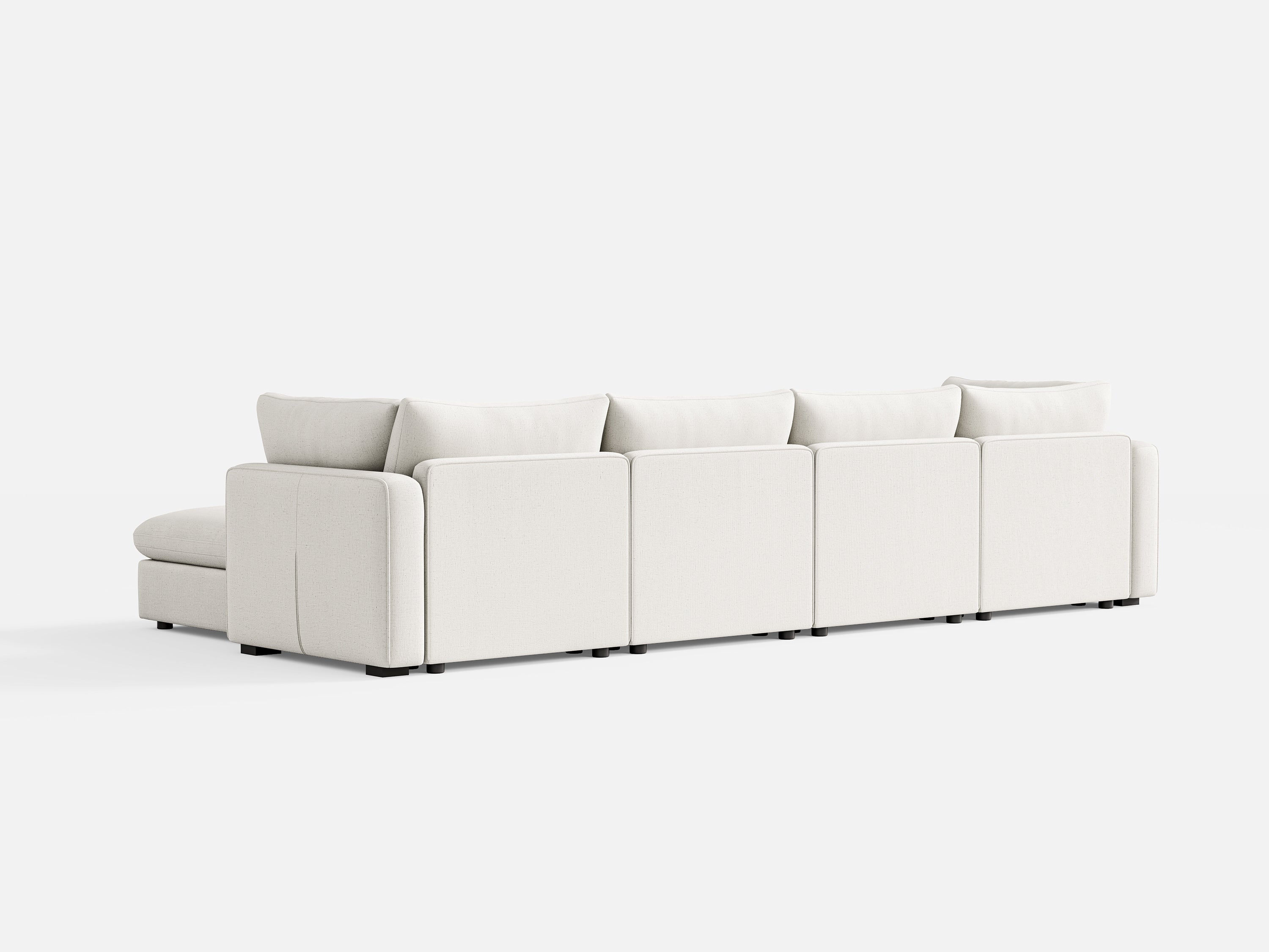 RUBIK V 4 Seats with 2 Ottomans - LINSY HOME