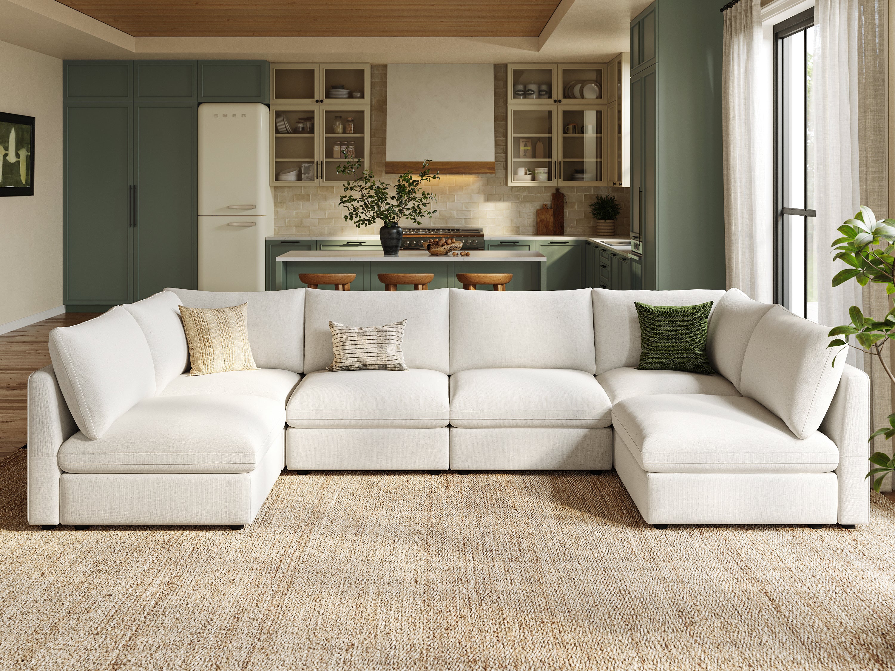 RUBIK V 4 Seats with 2 Corners - LINSY HOME