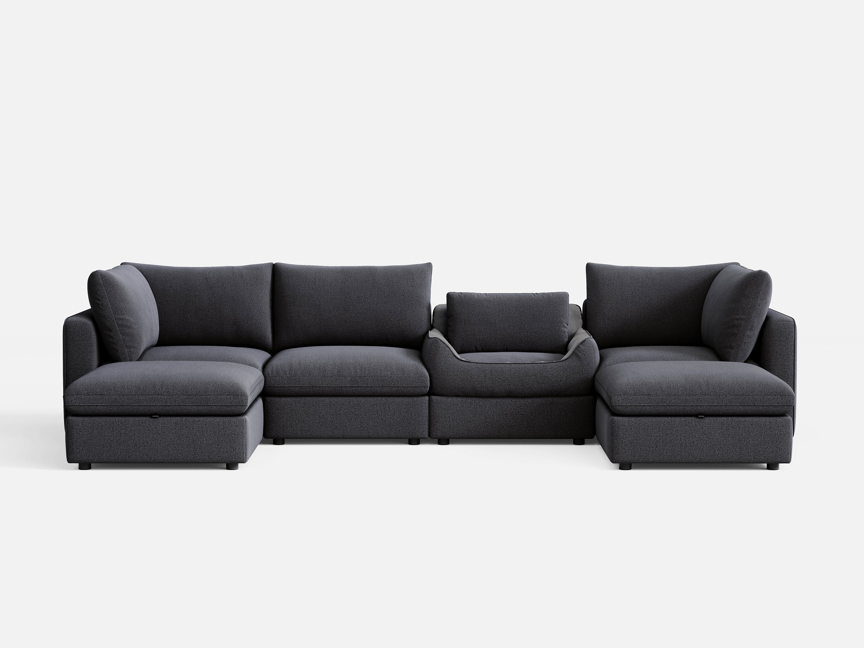 RUBIK V 4 Seats with 2 Ottomans & Pet Bed Module - LINSY HOME