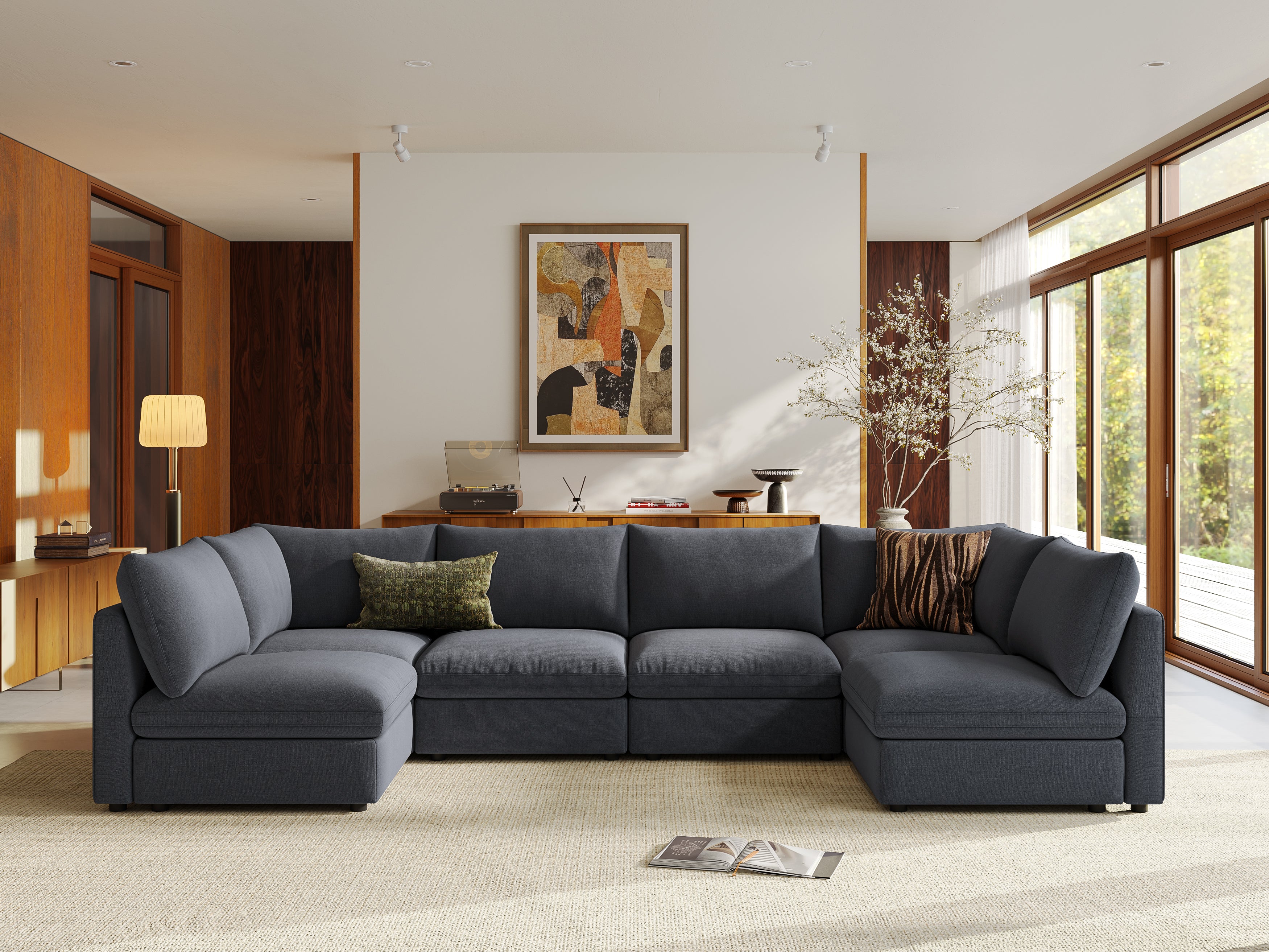 RUBIK V 4 Seats with 2 Corners - LINSY HOME