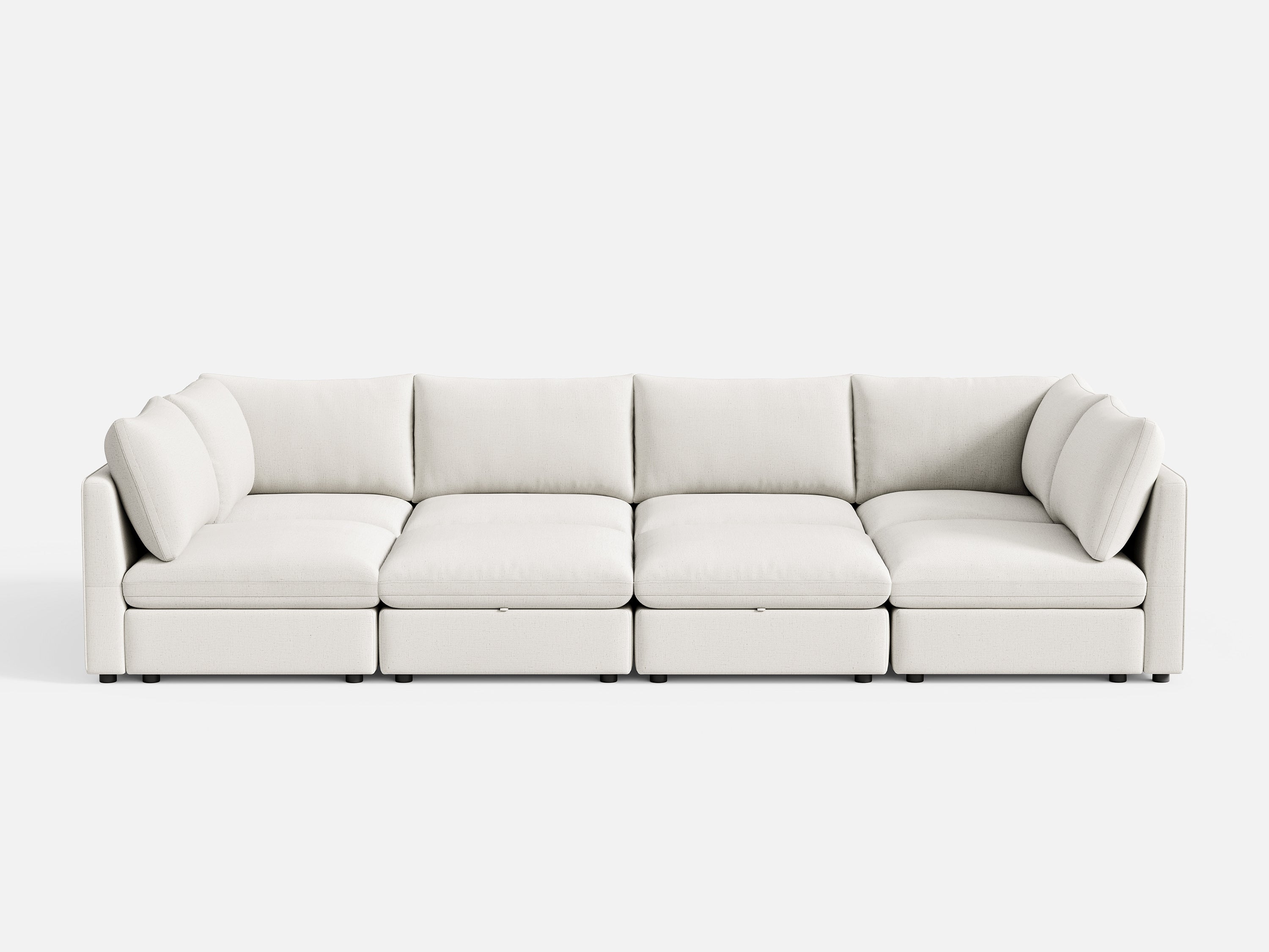RUBIK V 4 Seats with 2 Corners & 2 Ottomans - LINSY HOME