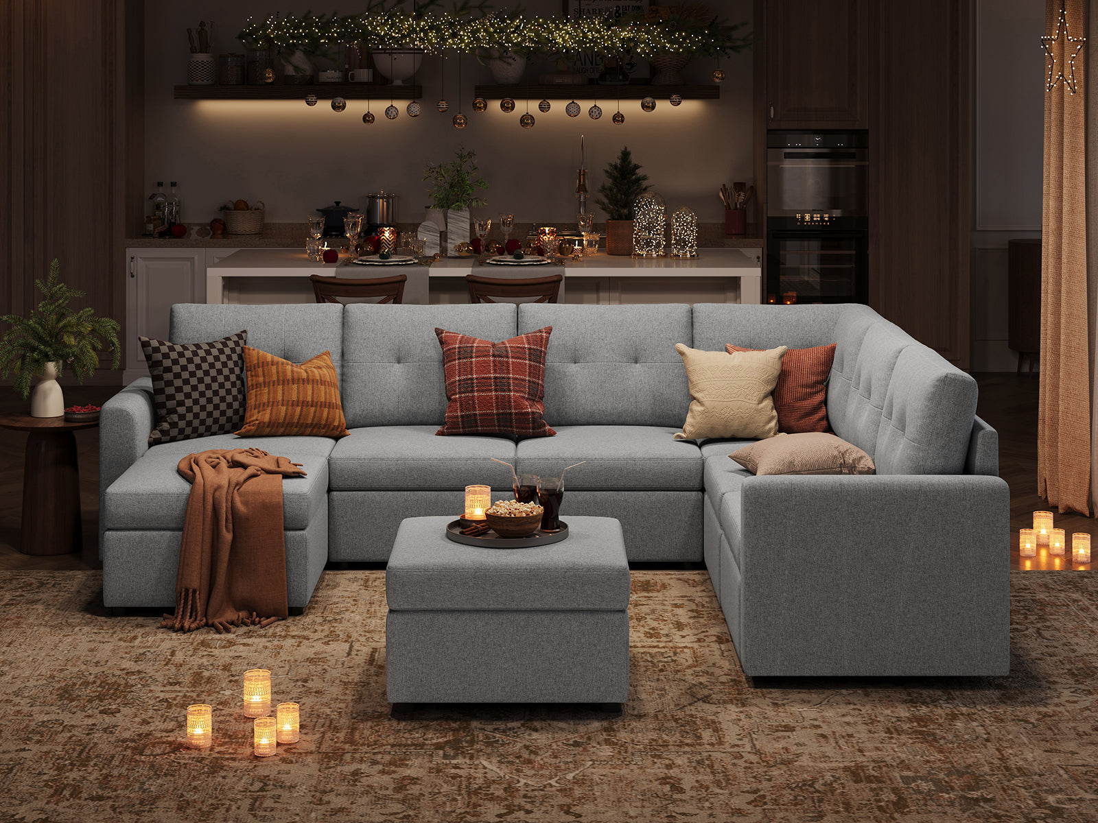 RUBIK III 5 Seats with Corner & 2 Ottomans