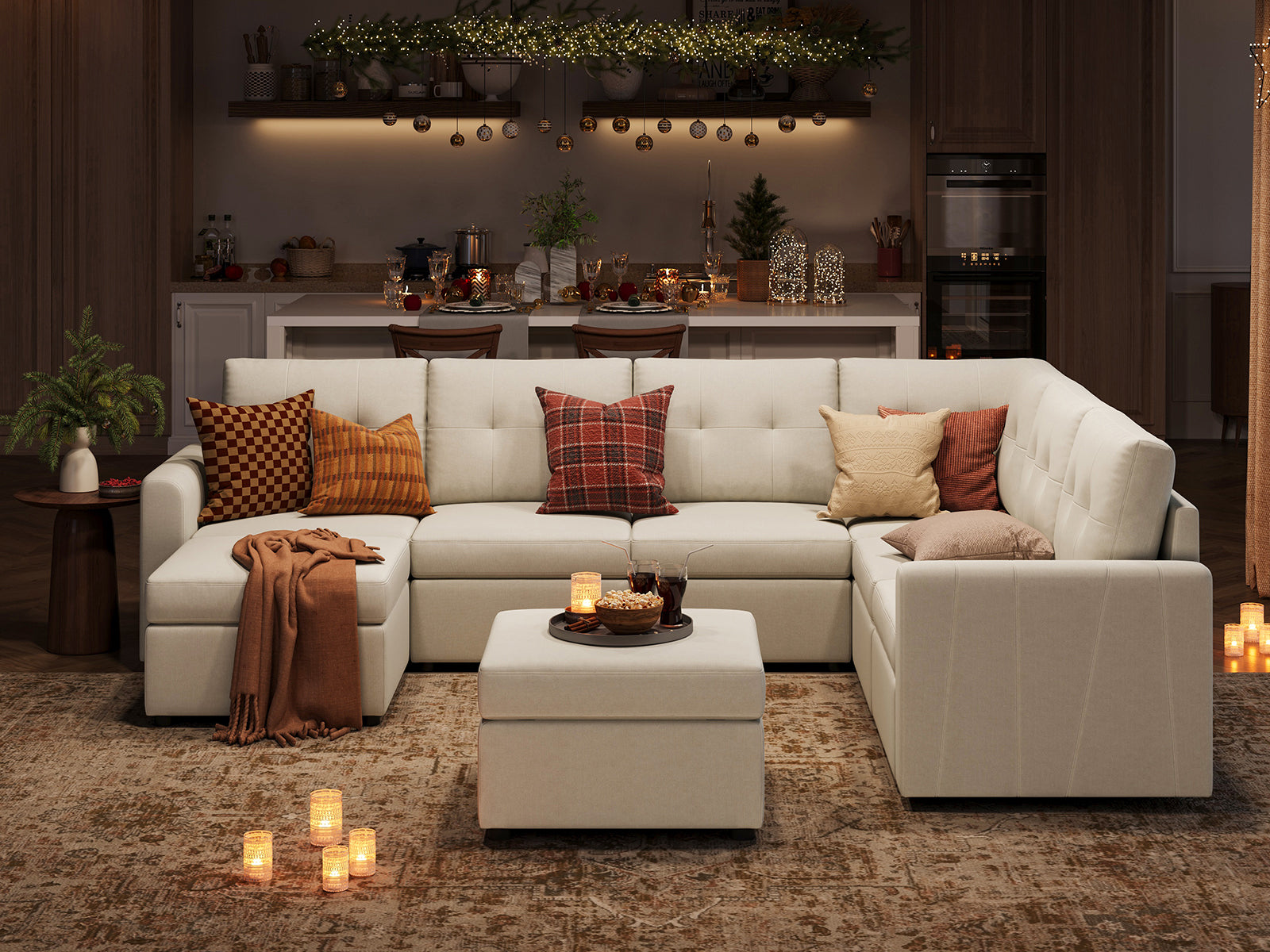 RUBIK III 5 Seats with Corner & 2 Ottomans