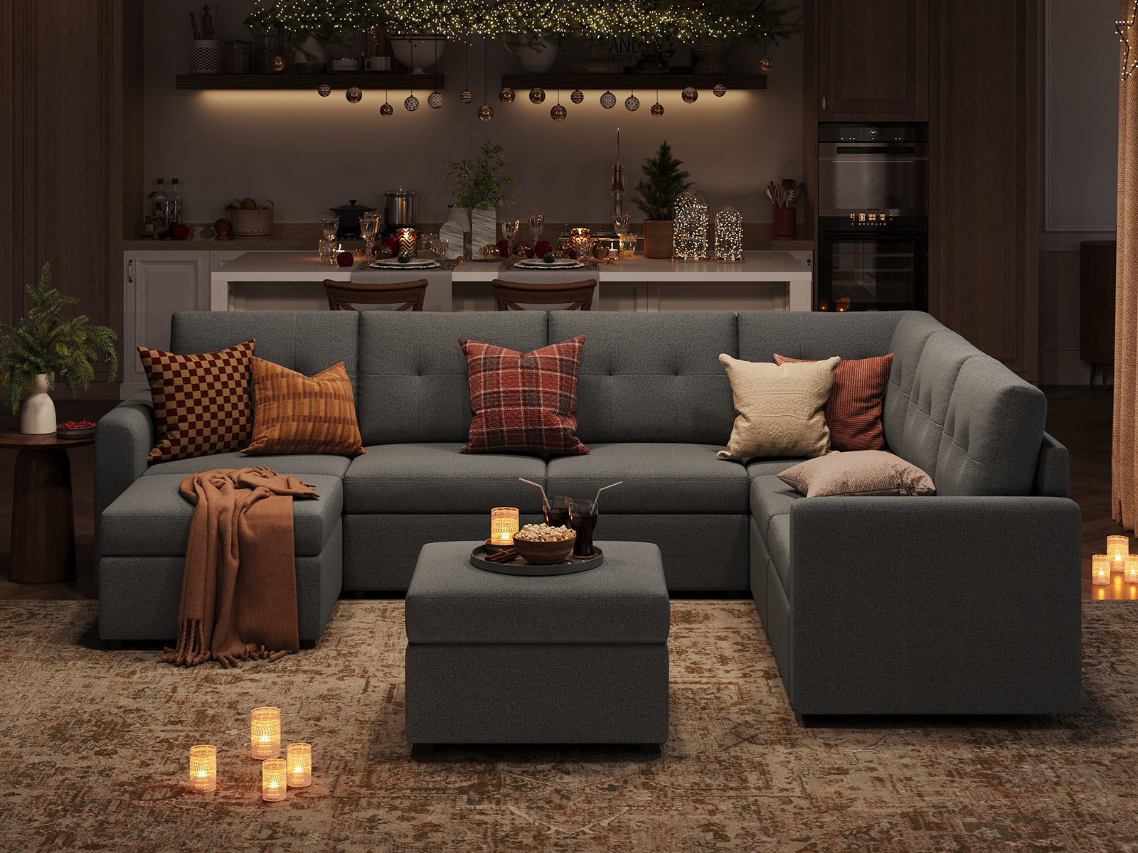 RUBIK III 5 Seats with Corner & 2 Ottomans