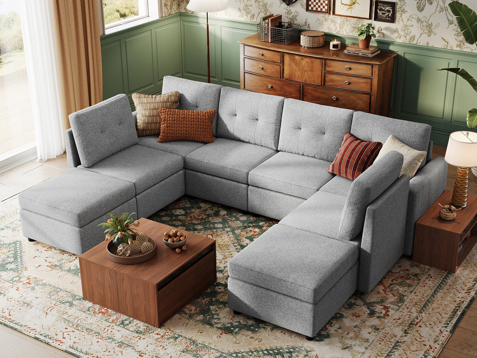 RUBIK III 6 Seats with 2 Ottomans