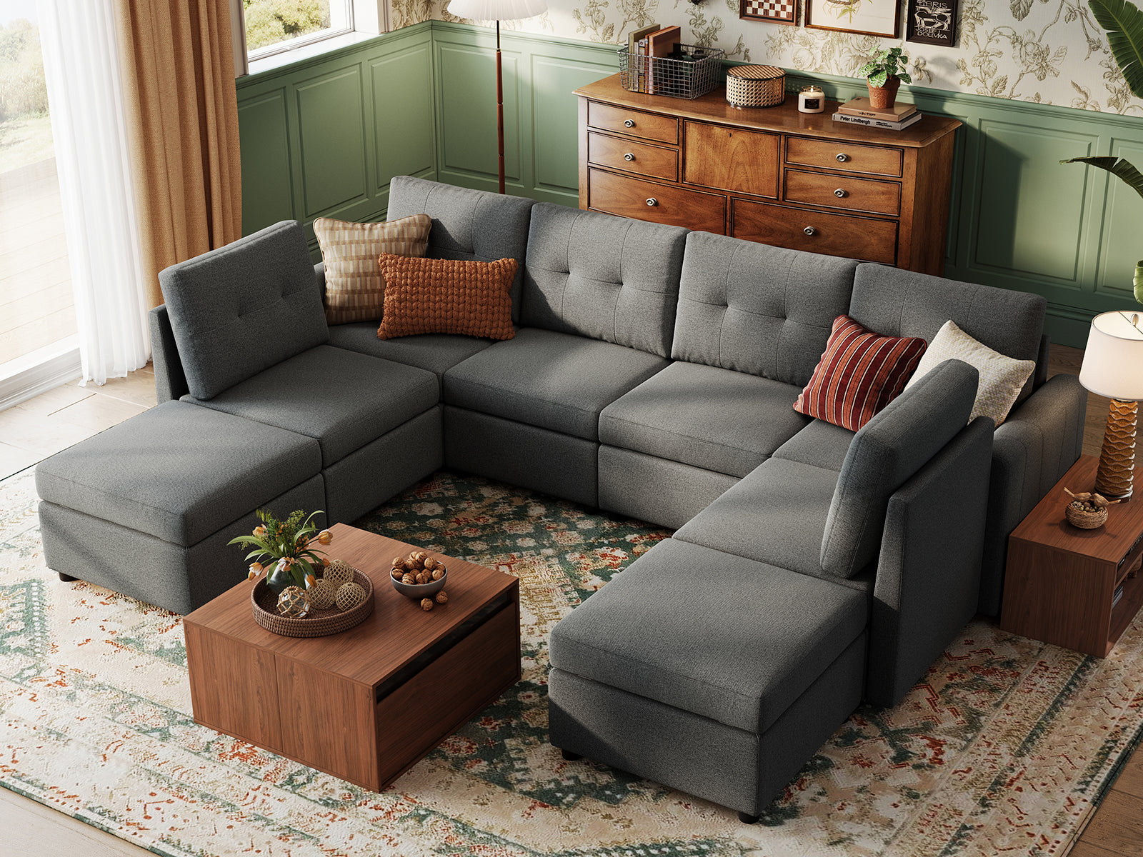 RUBIK III 6 Seats with 2 Ottomans