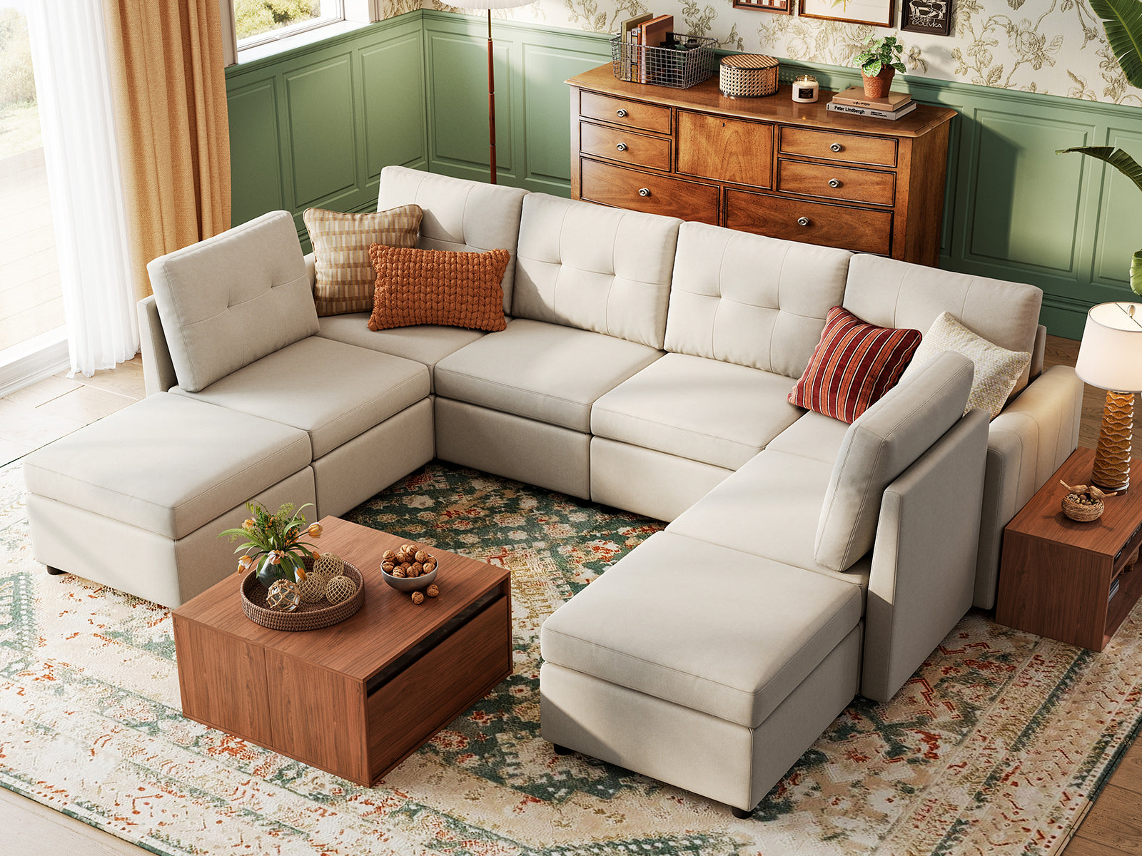 RUBIK III 6 Seats with 2 Ottomans