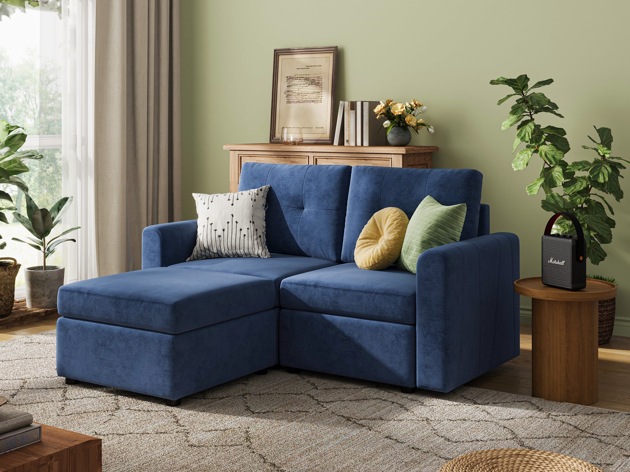 RUBIK III 2 Seats with Ottoman - LINSY HOME