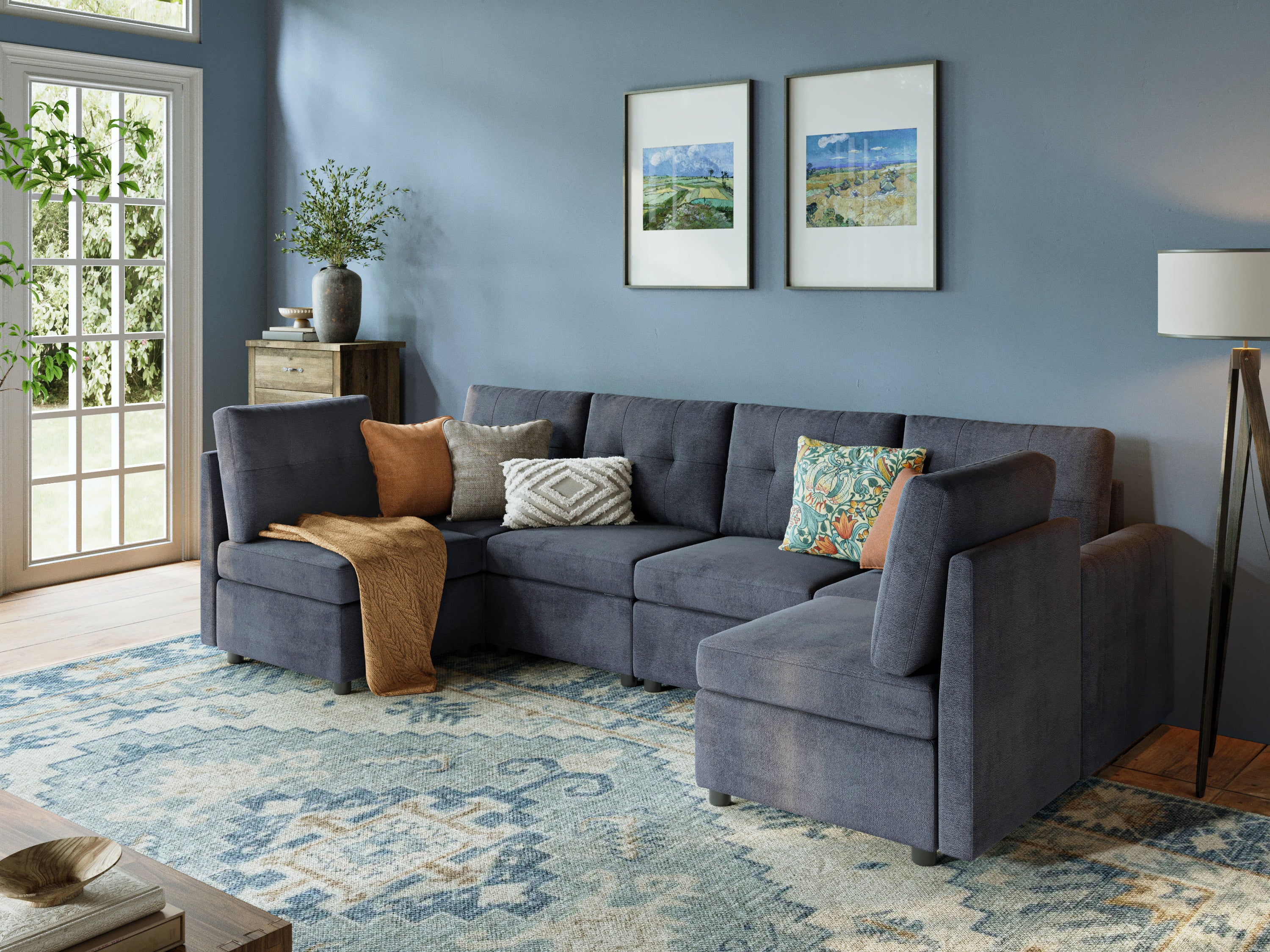RUBIK III 6 Seats Sofa with An Additional Set of Covers - LINSY HOME