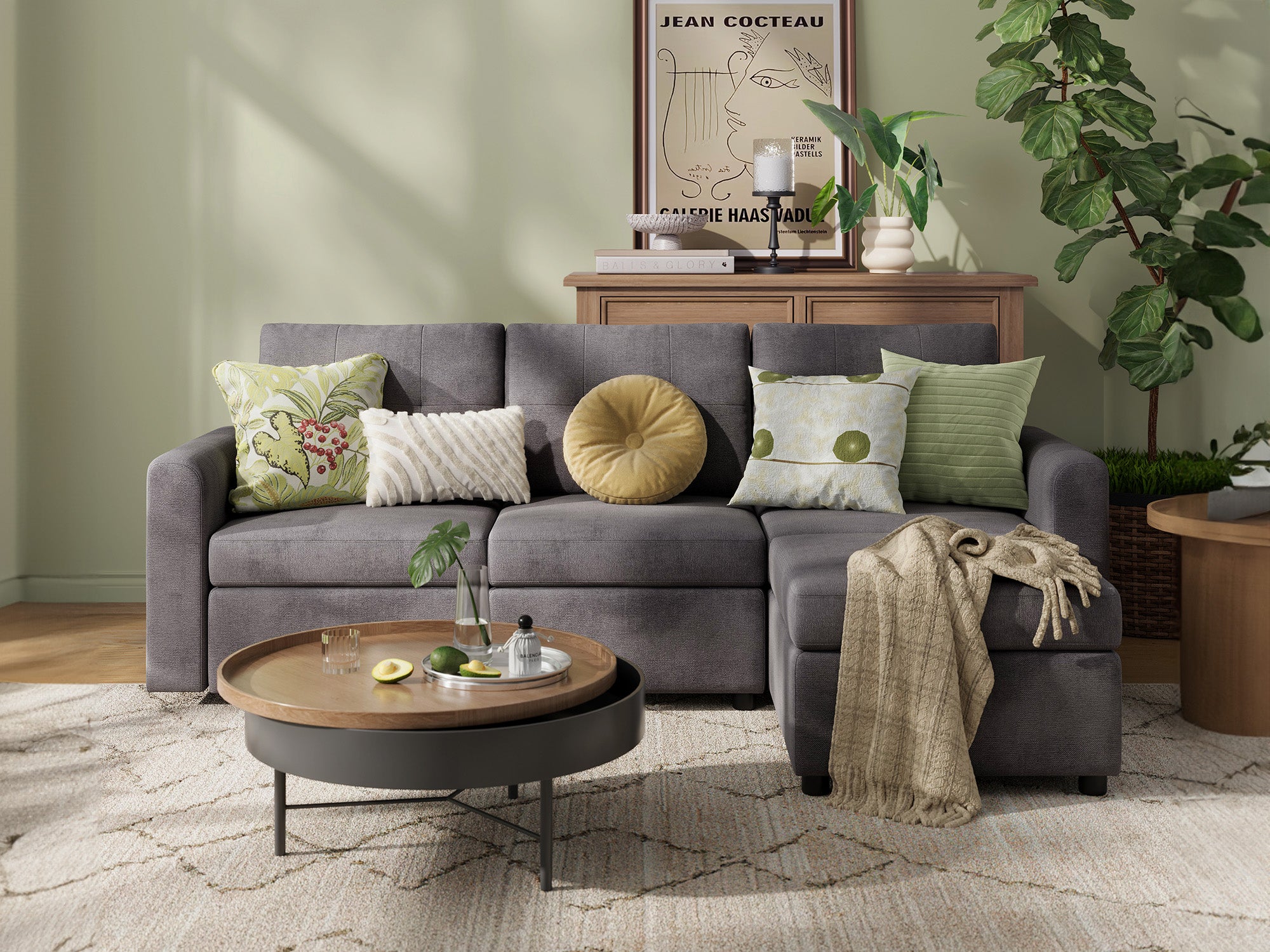 RUBIK III 3 Seats with Ottoman - LINSY HOME