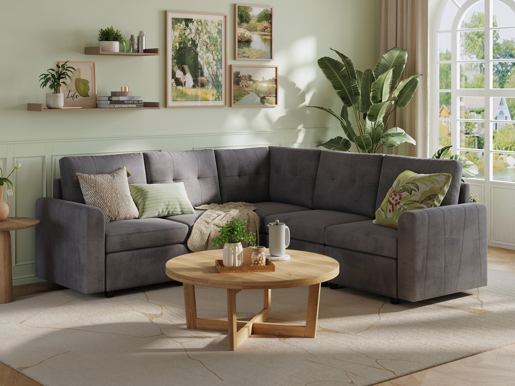 RUBIK III 4 Seats with Corner - LINSY HOME