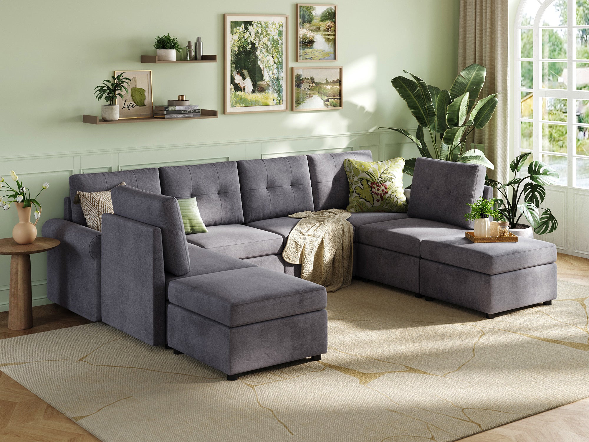 RUBIK III 6 Seats with 2 Ottomans