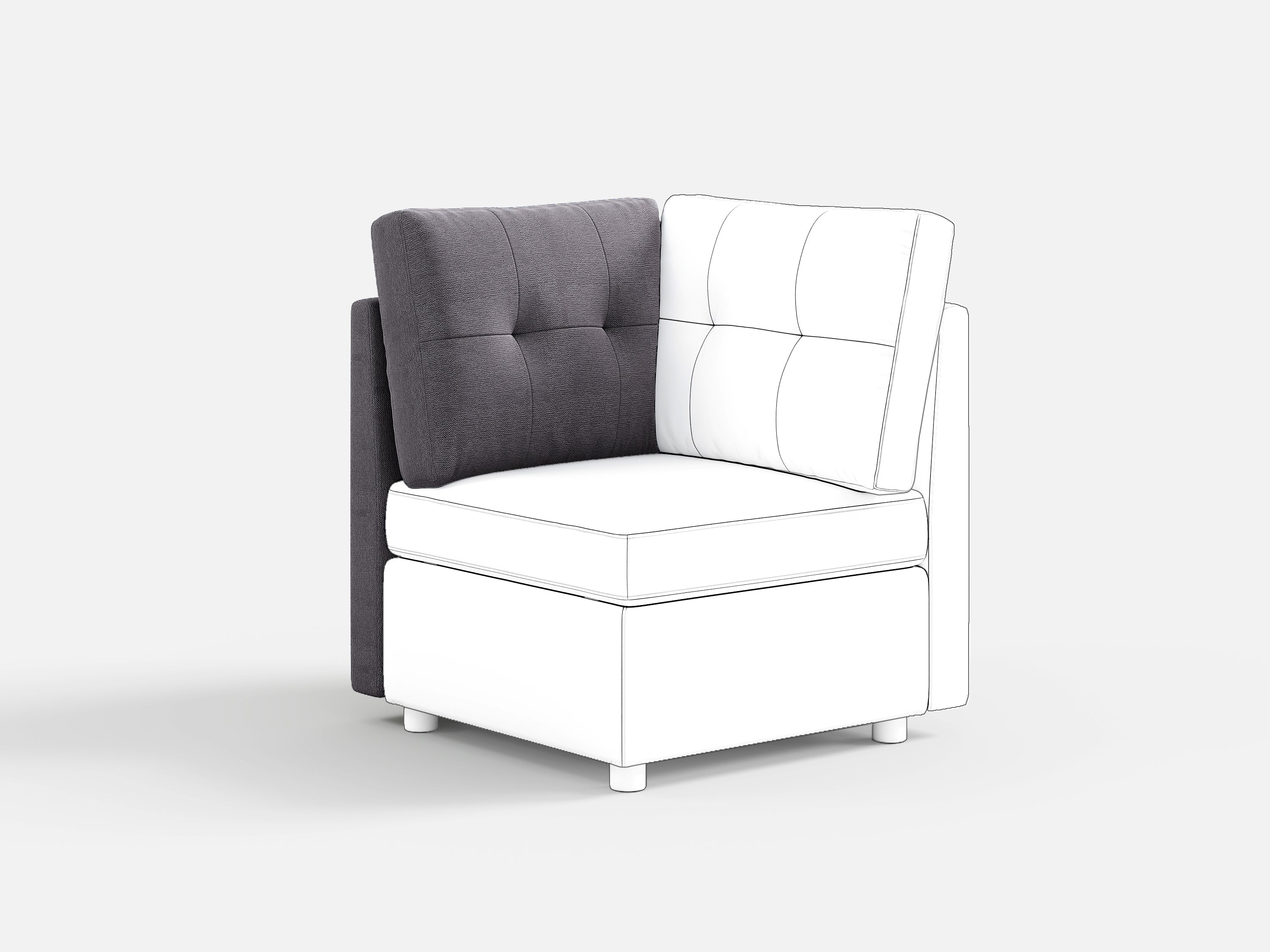 RUBIK III Armrest & Seat & Ottoman & Corner & Seat Cushion & Backrest & Back Cushion