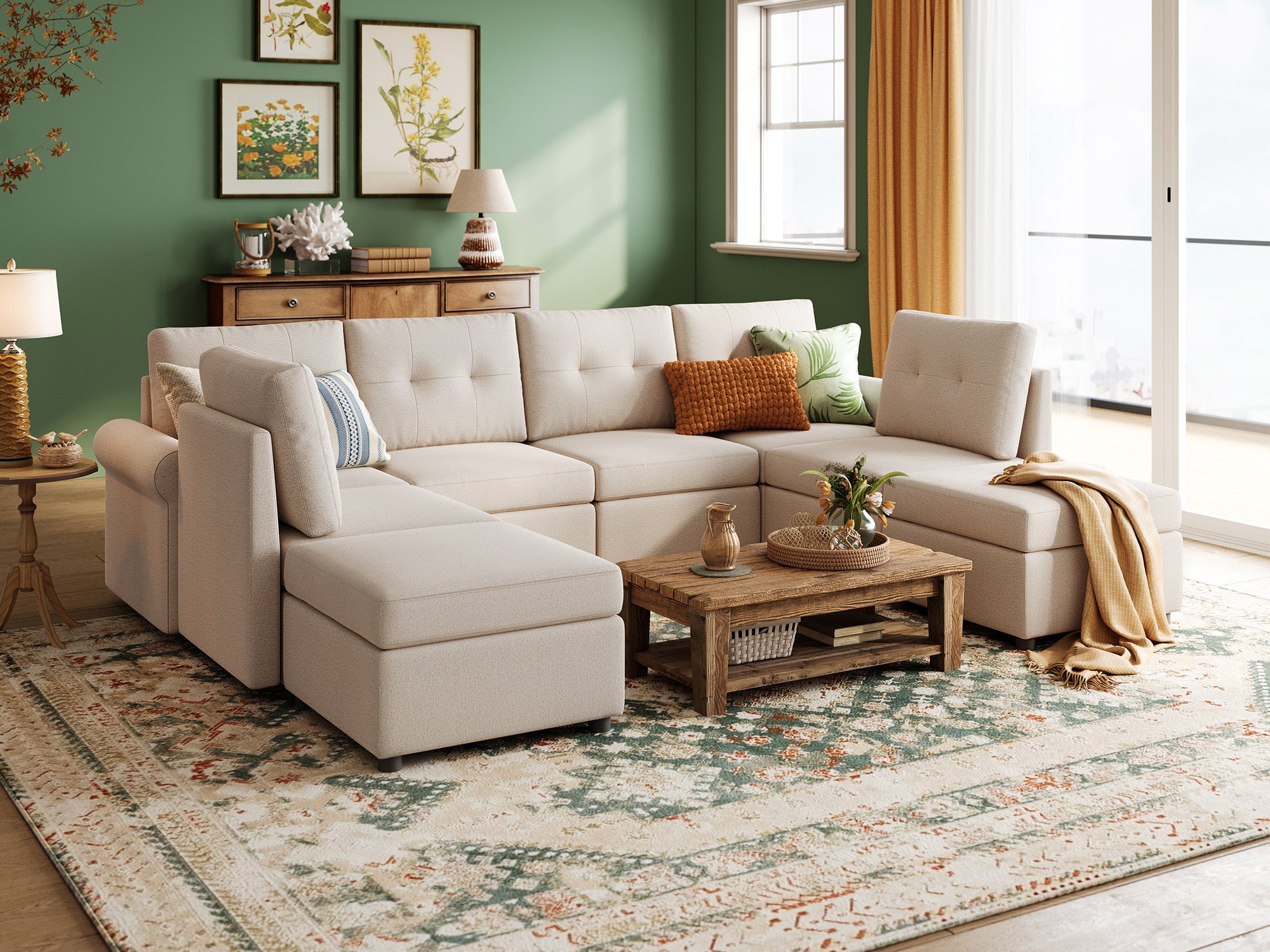 RUBIK III 6 Seats with 2 Ottomans