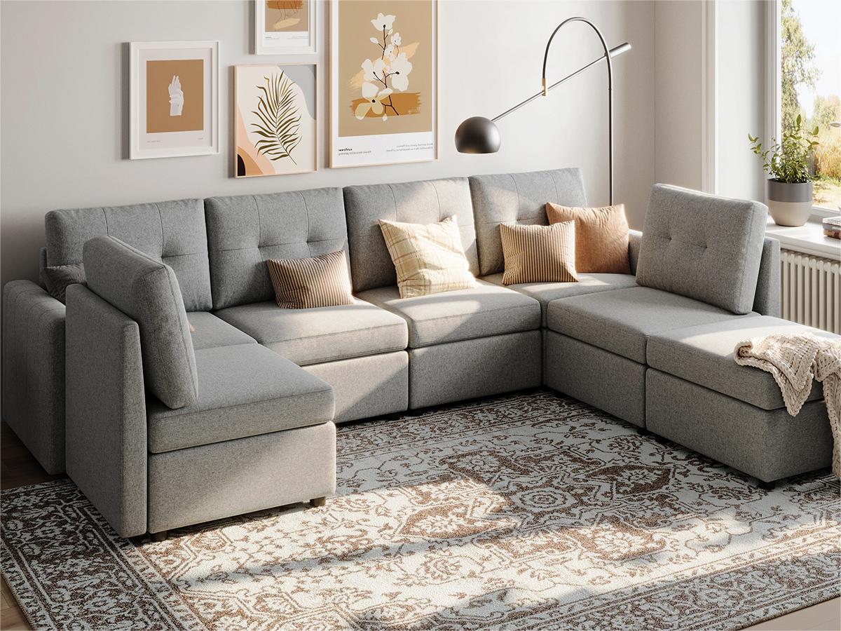 RUBIK III 6 Seats with Ottoman - LINSY HOME