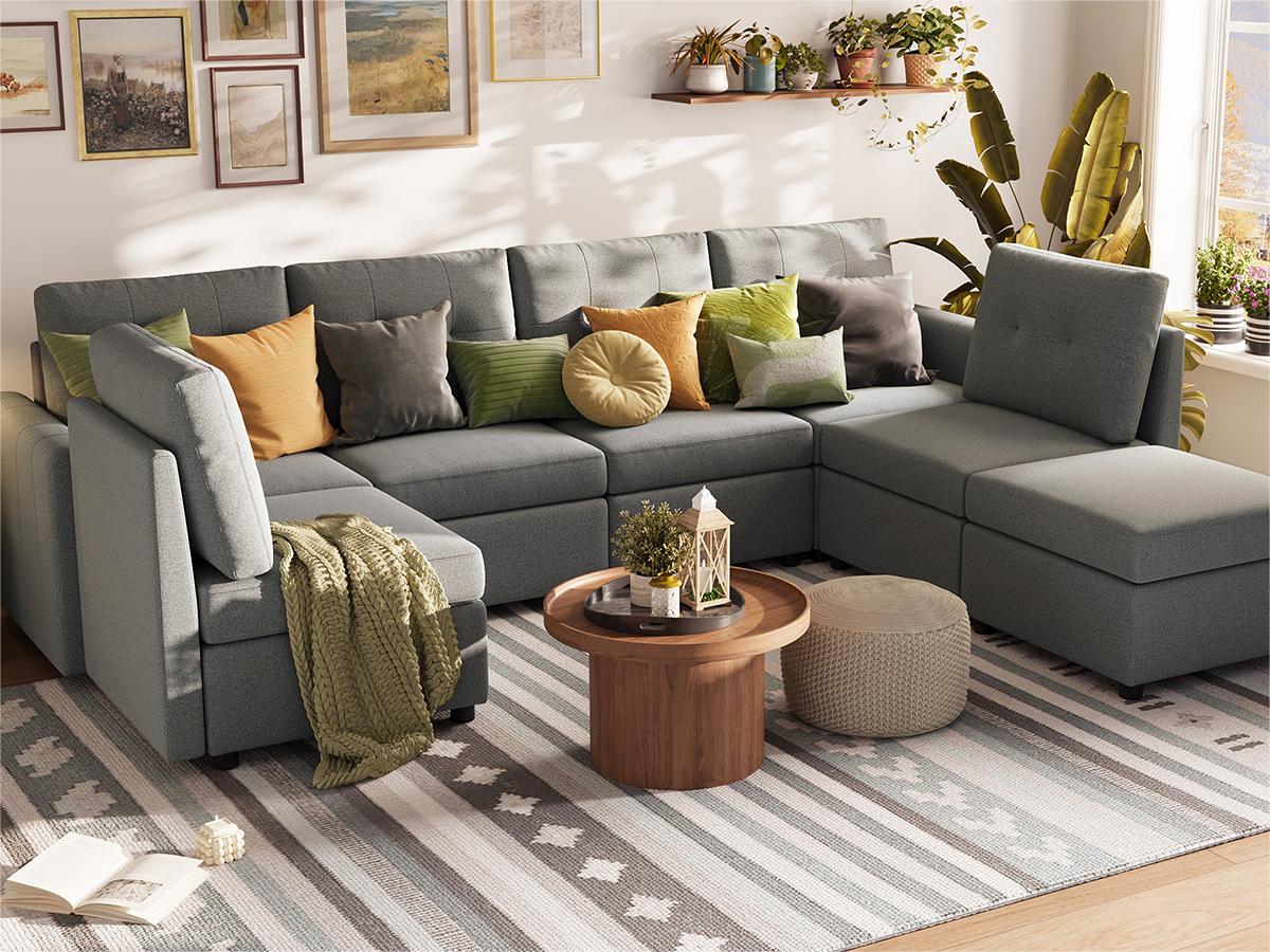 RUBIK III 6 Seats with Ottoman - LINSY HOME