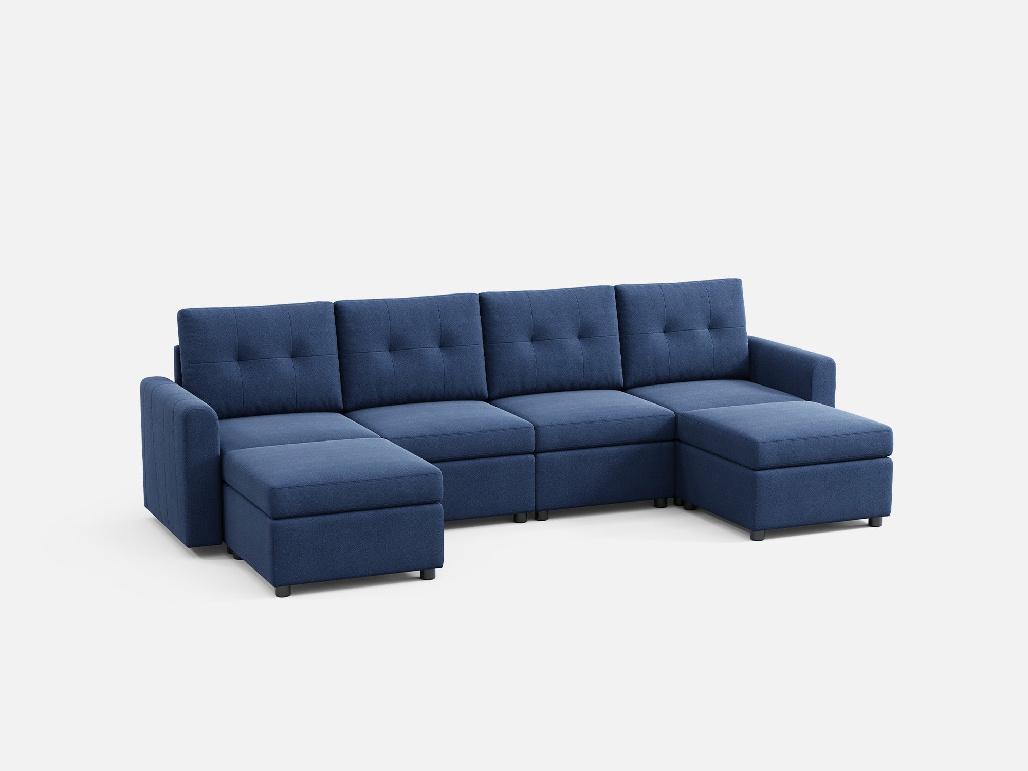 RUBIK III 4 Seats with 2 Ottomans - LINSY HOME